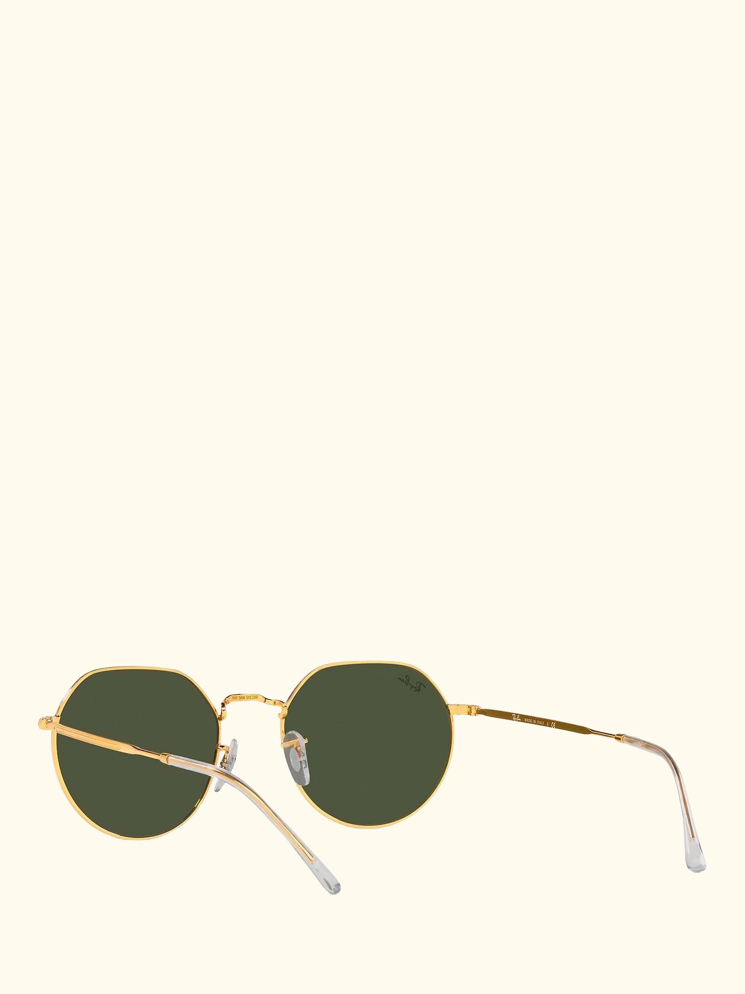 RB3565 Jack Unisex Metal Hexagonal Sunglasses, Legend Gold/Classic Green