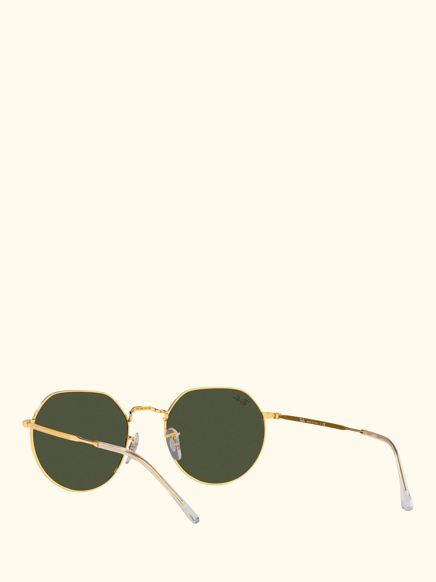 RB3565 Jack Unisex Metal Hexagonal Sunglasses, Legend Gold/Classic Green