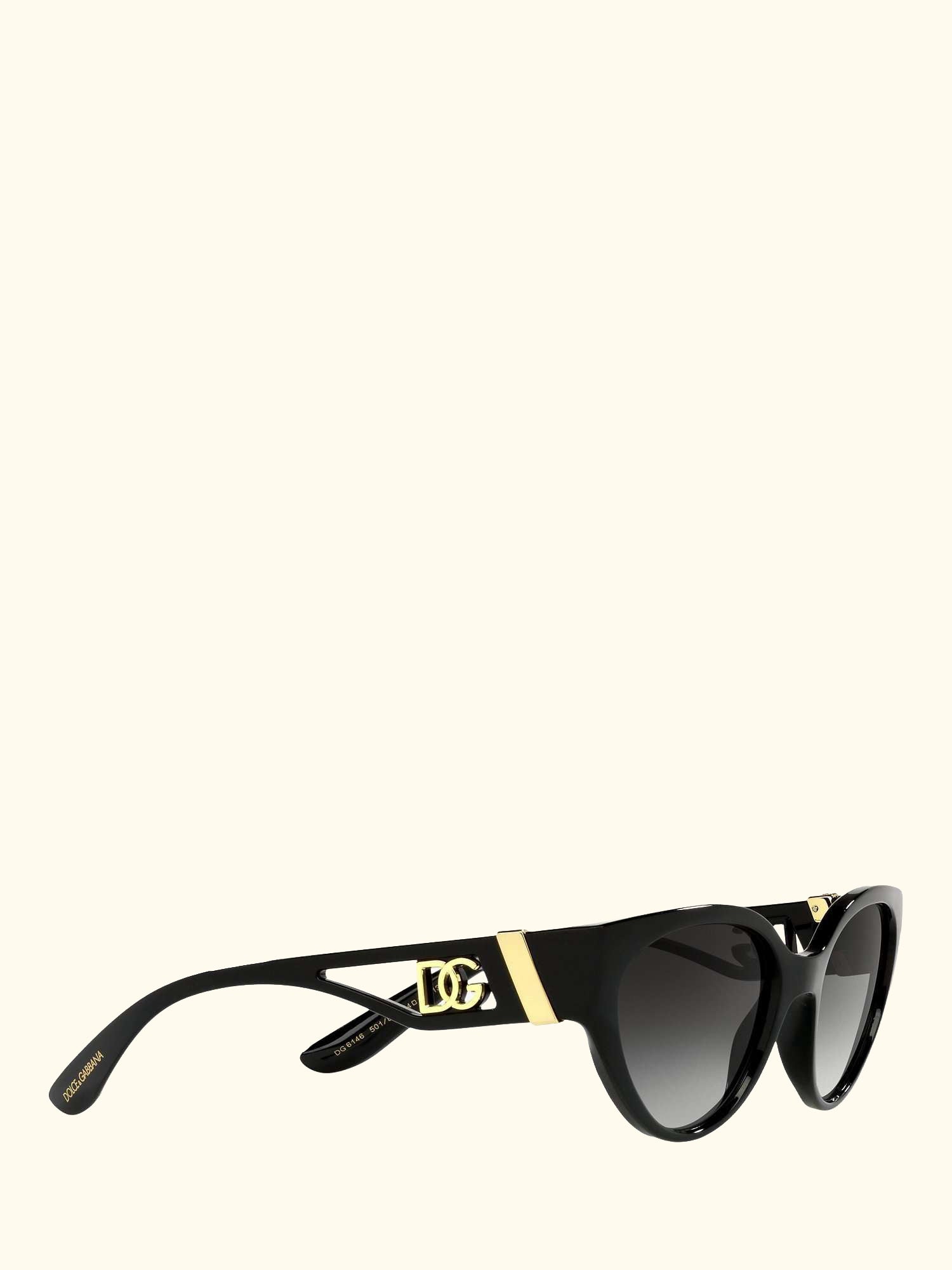 DG6146 Women's Cat's Eye Sunglasses, Black/Grey Gradient