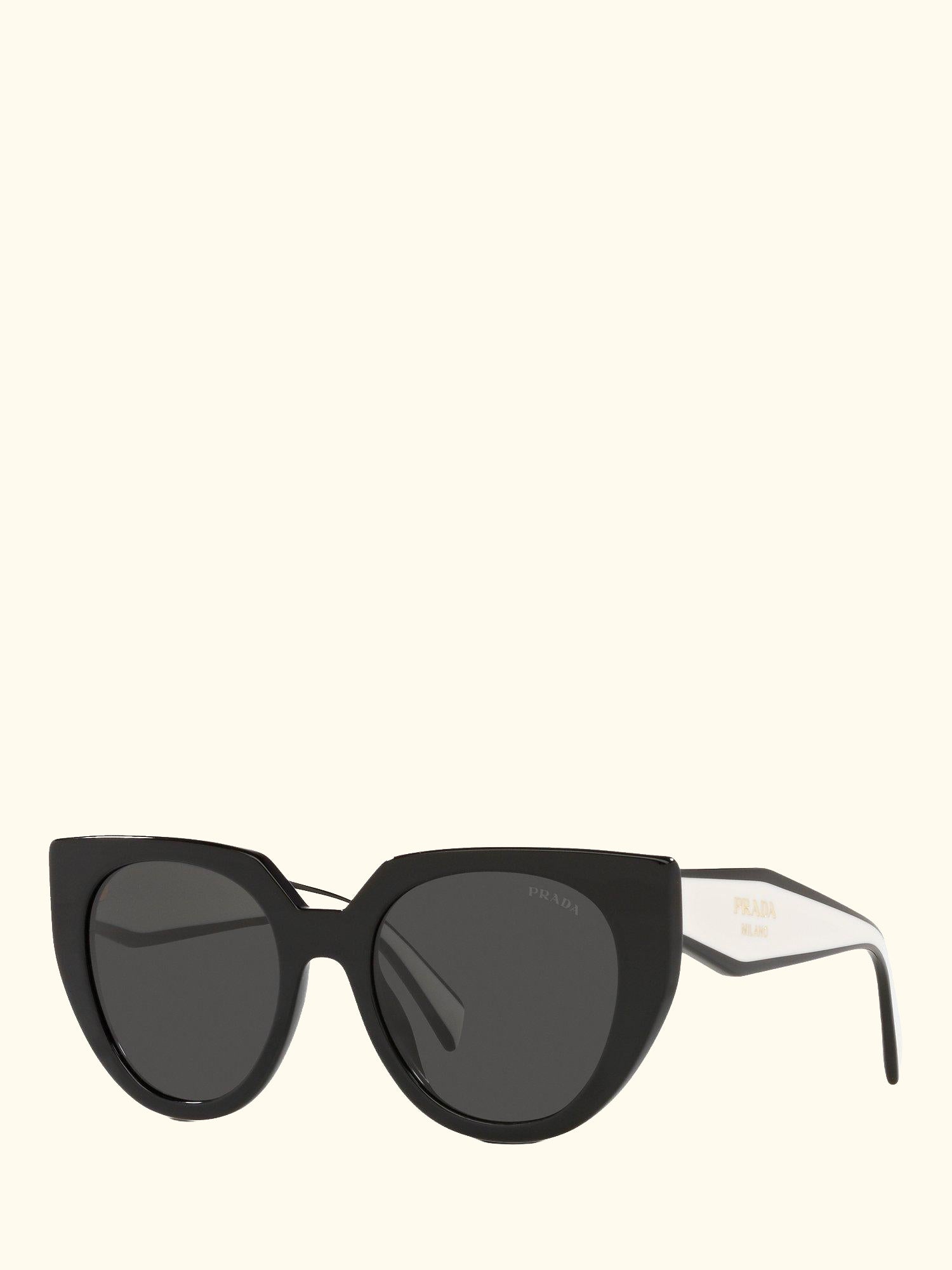 PR 14WS Women's Cat's Eye Sunglasses, Black Chalk/Black