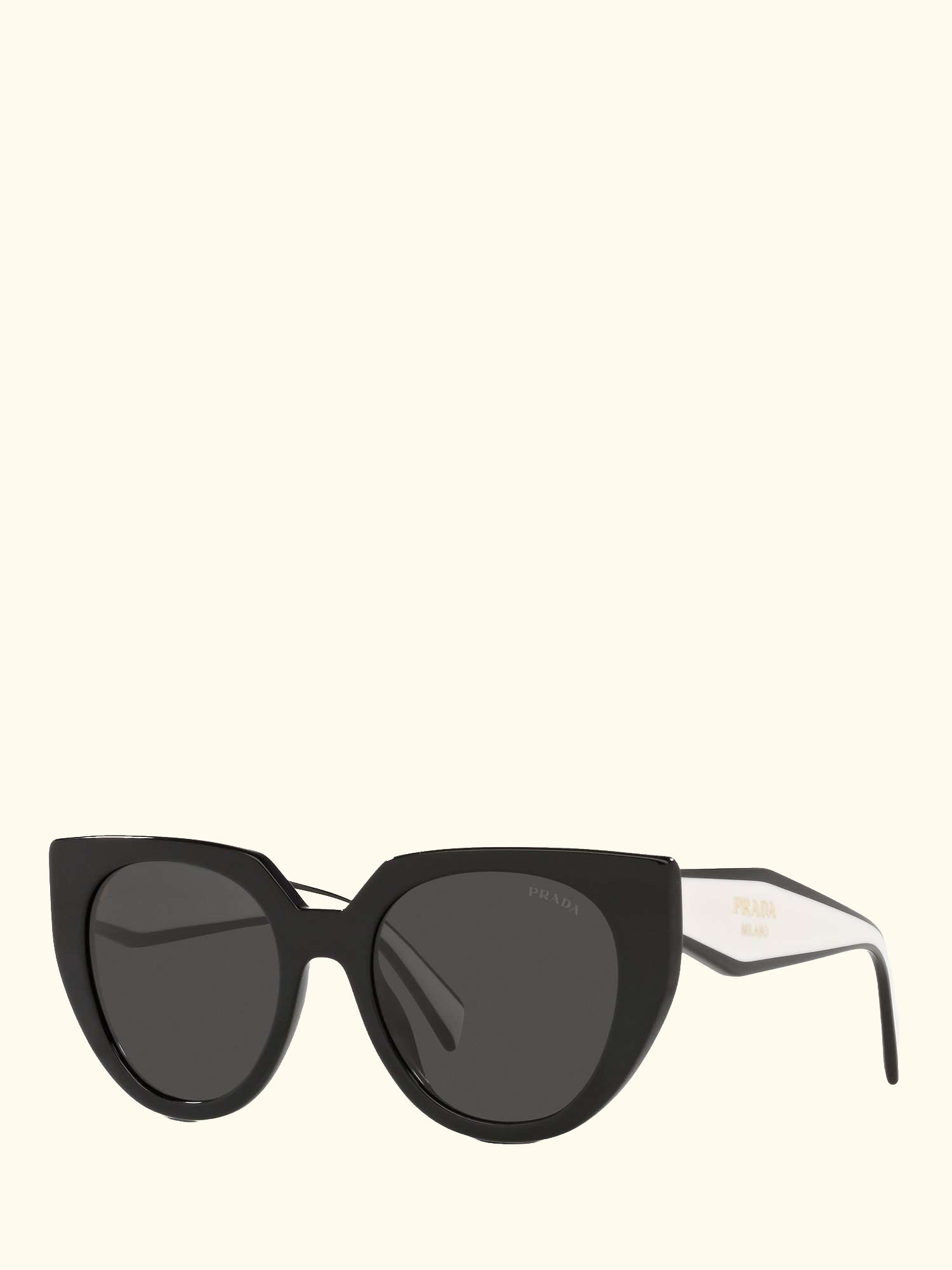 PR 14WS Women's Cat's Eye Sunglasses, Black Chalk/Black