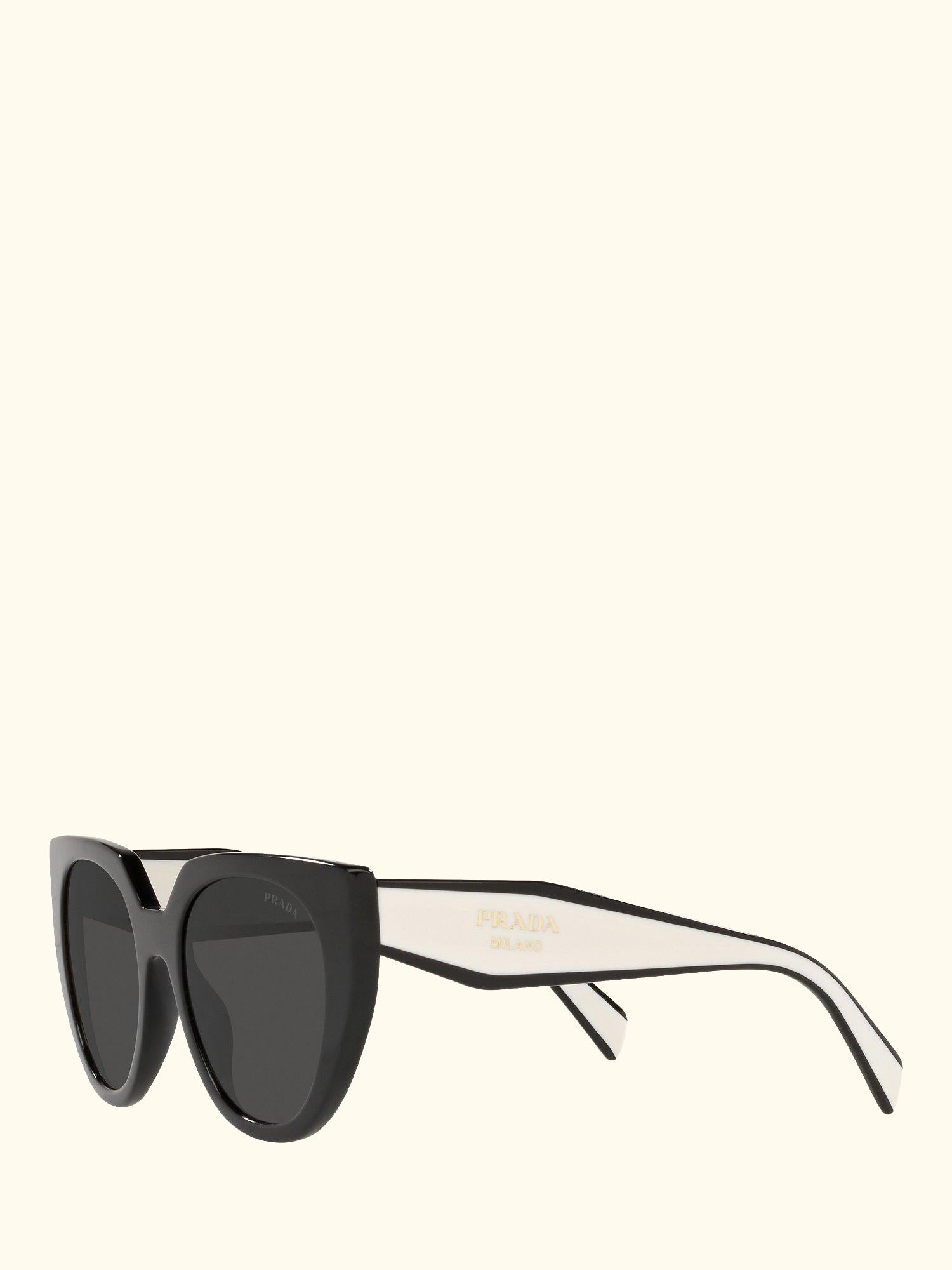 PR 14WS Women's Cat's Eye Sunglasses, Black Chalk/Black