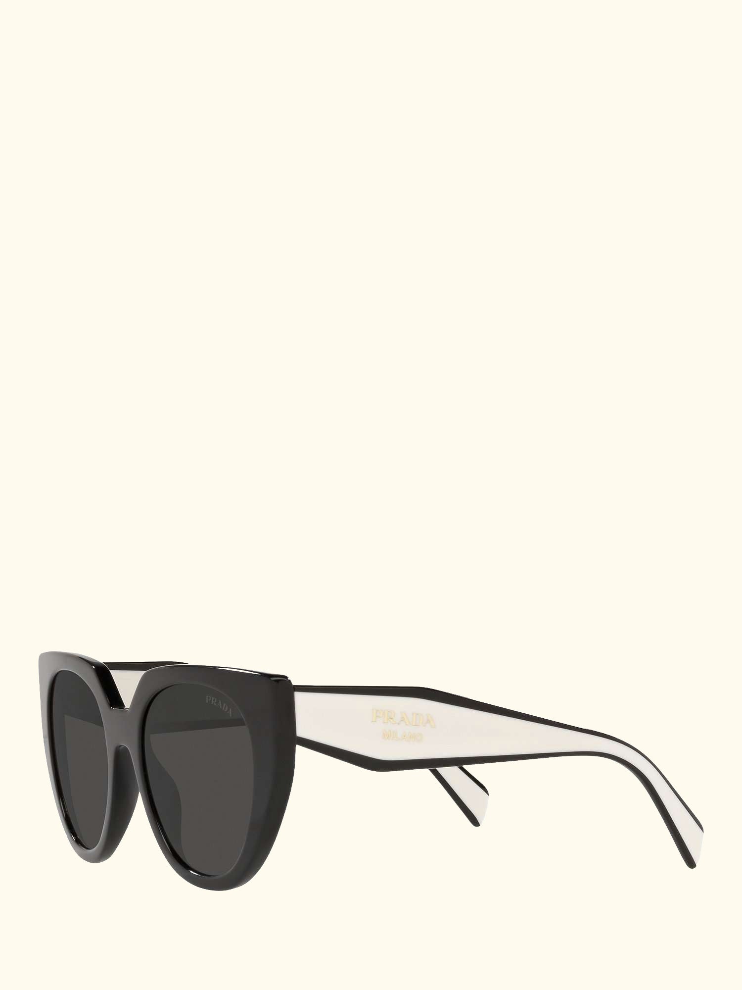 PR 14WS Women's Cat's Eye Sunglasses, Black Chalk/Black