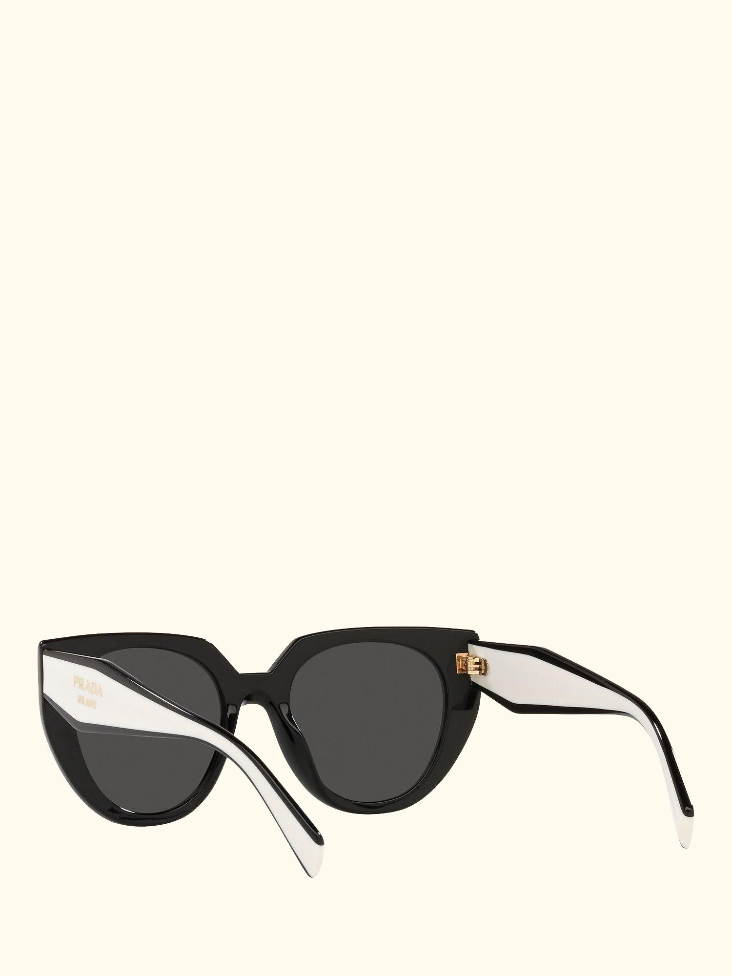 PR 14WS Women's Cat's Eye Sunglasses, Black Chalk/Black