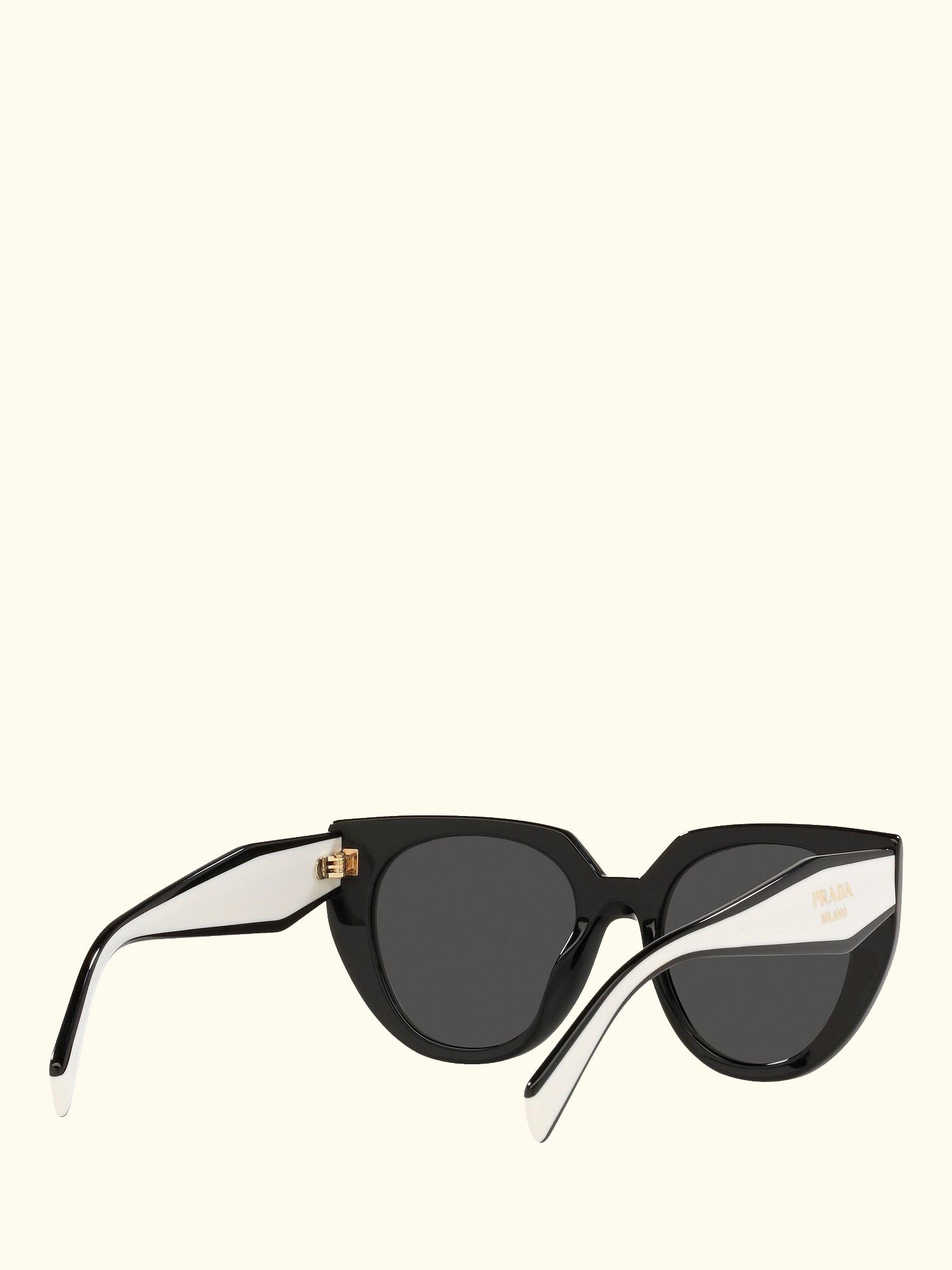 PR 14WS Women's Cat's Eye Sunglasses, Black Chalk/Black