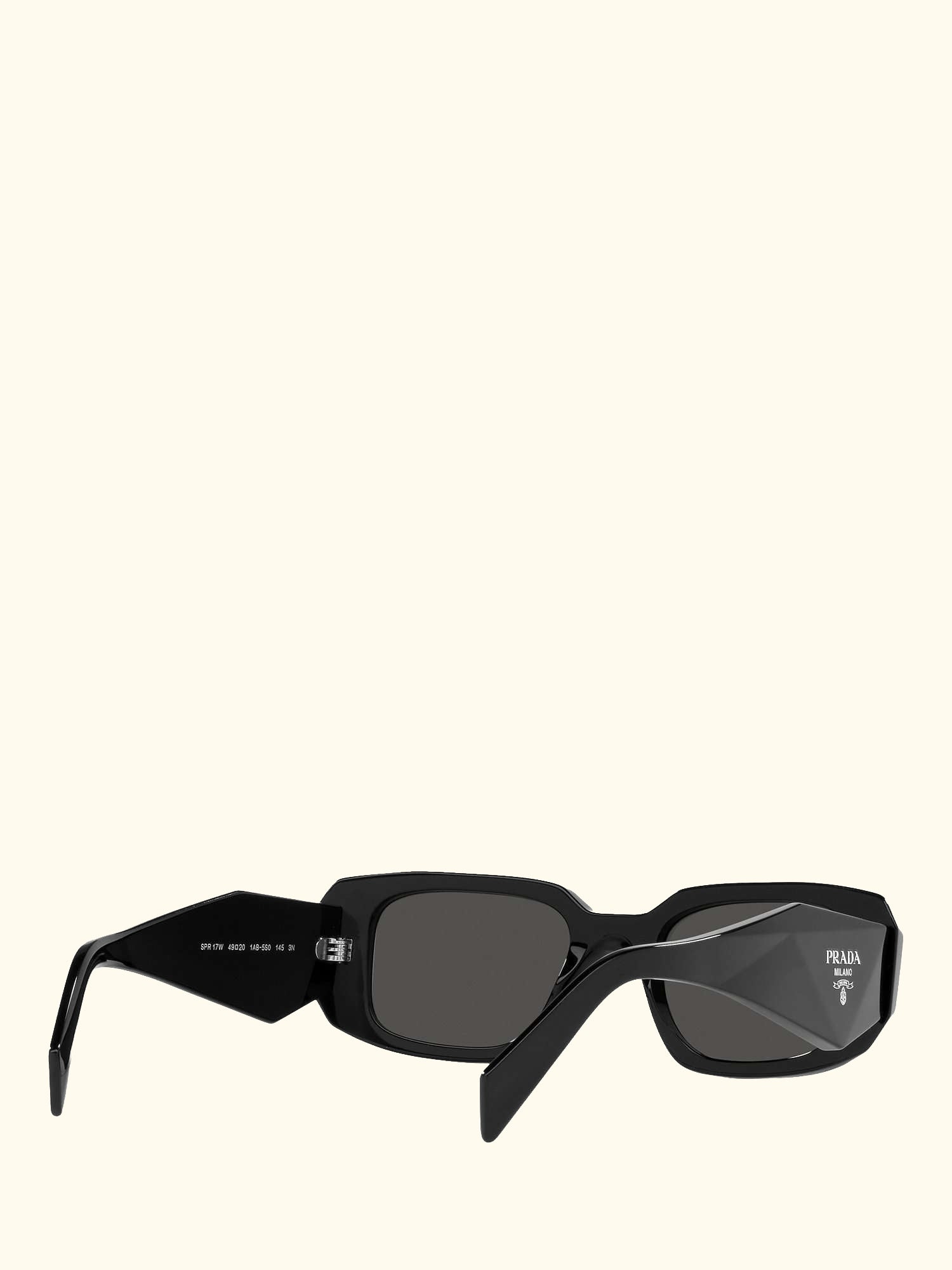 PR 17WS Women's Square Sunglasses, Black