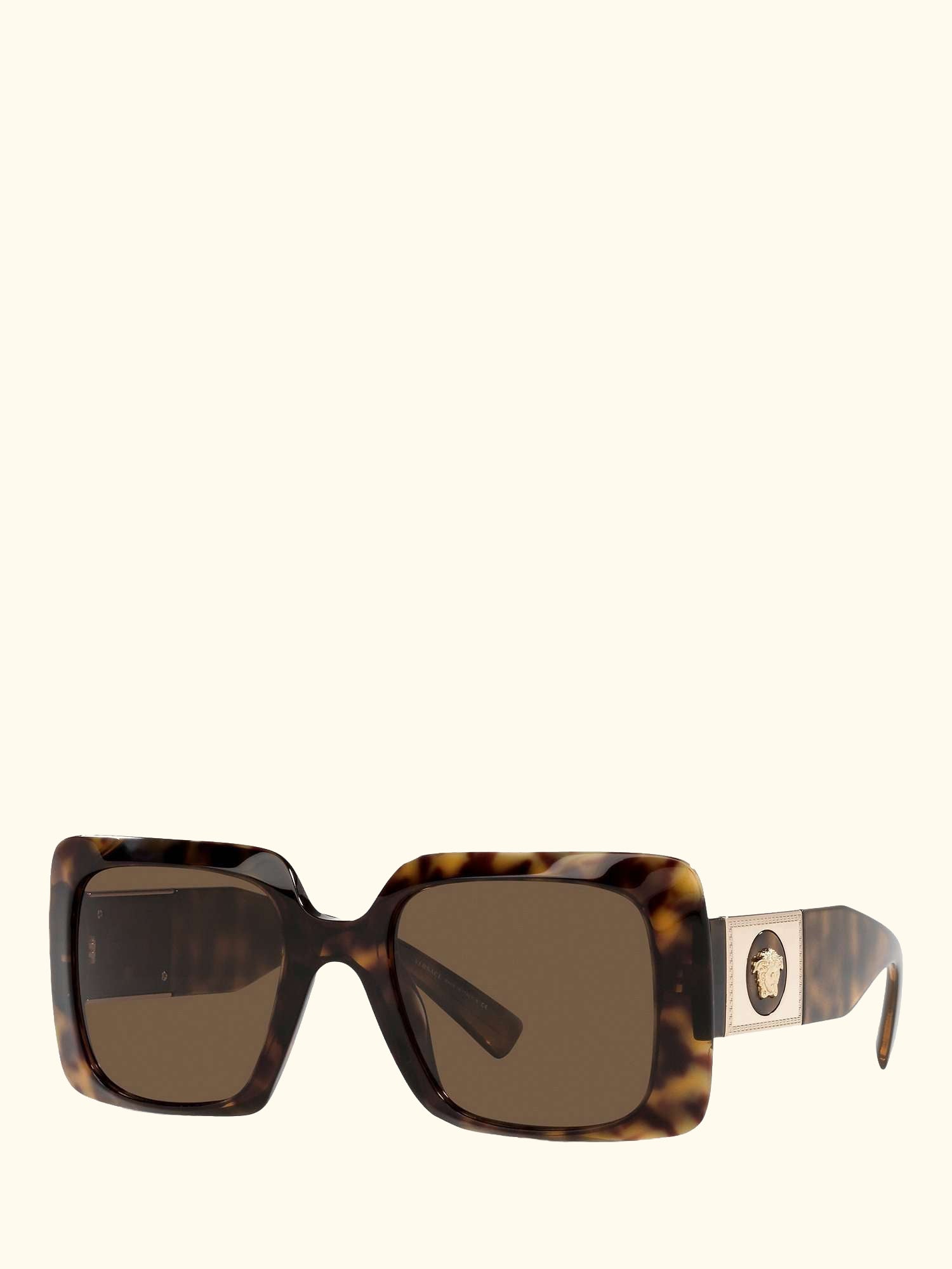 VE4405 Women's Chunky Rectangular Sunglasses, Havana/Brown