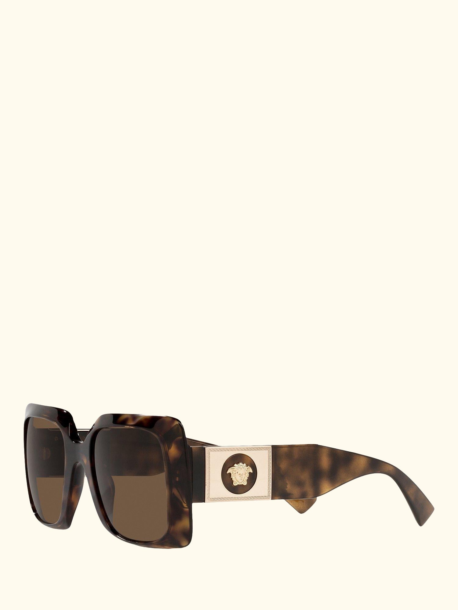 VE4405 Women's Chunky Rectangular Sunglasses, Havana/Brown