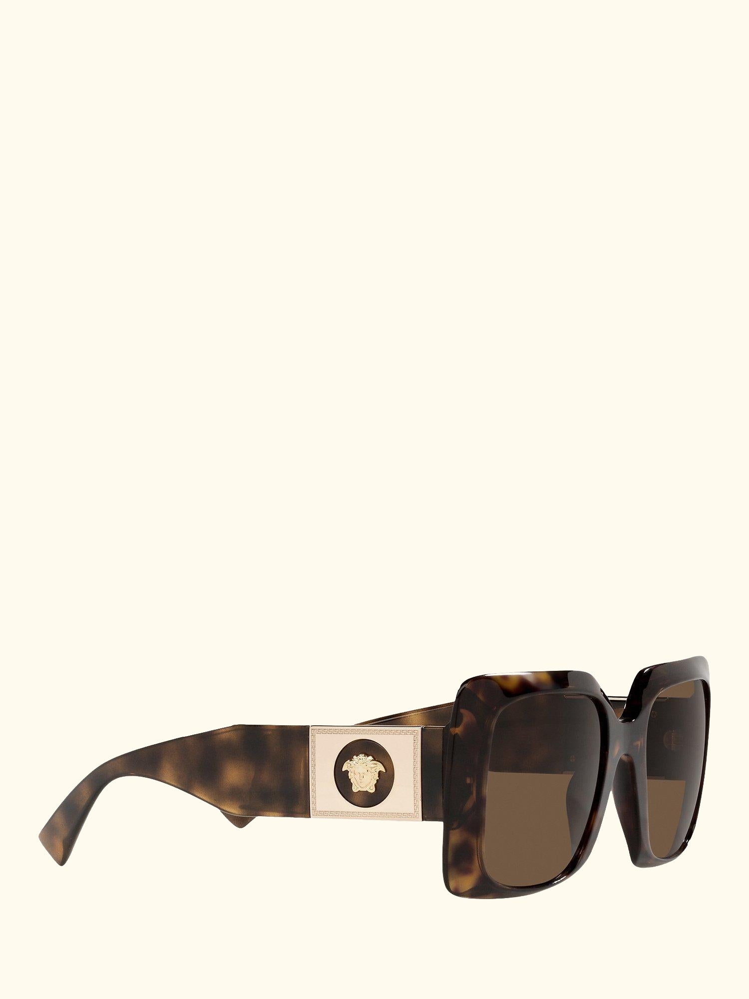 VE4405 Women's Chunky Rectangular Sunglasses, Havana/Brown