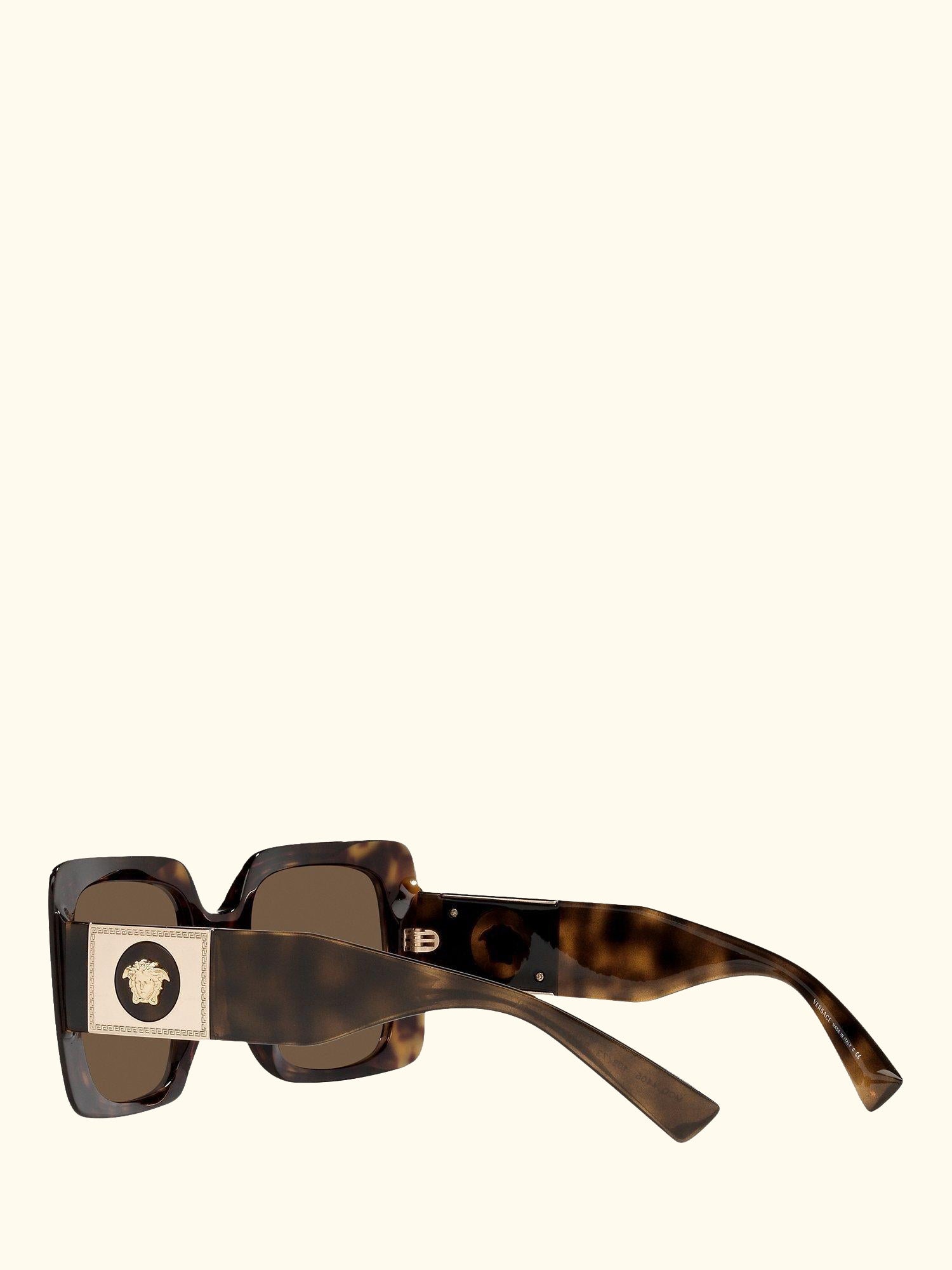 VE4405 Women's Chunky Rectangular Sunglasses, Havana/Brown
