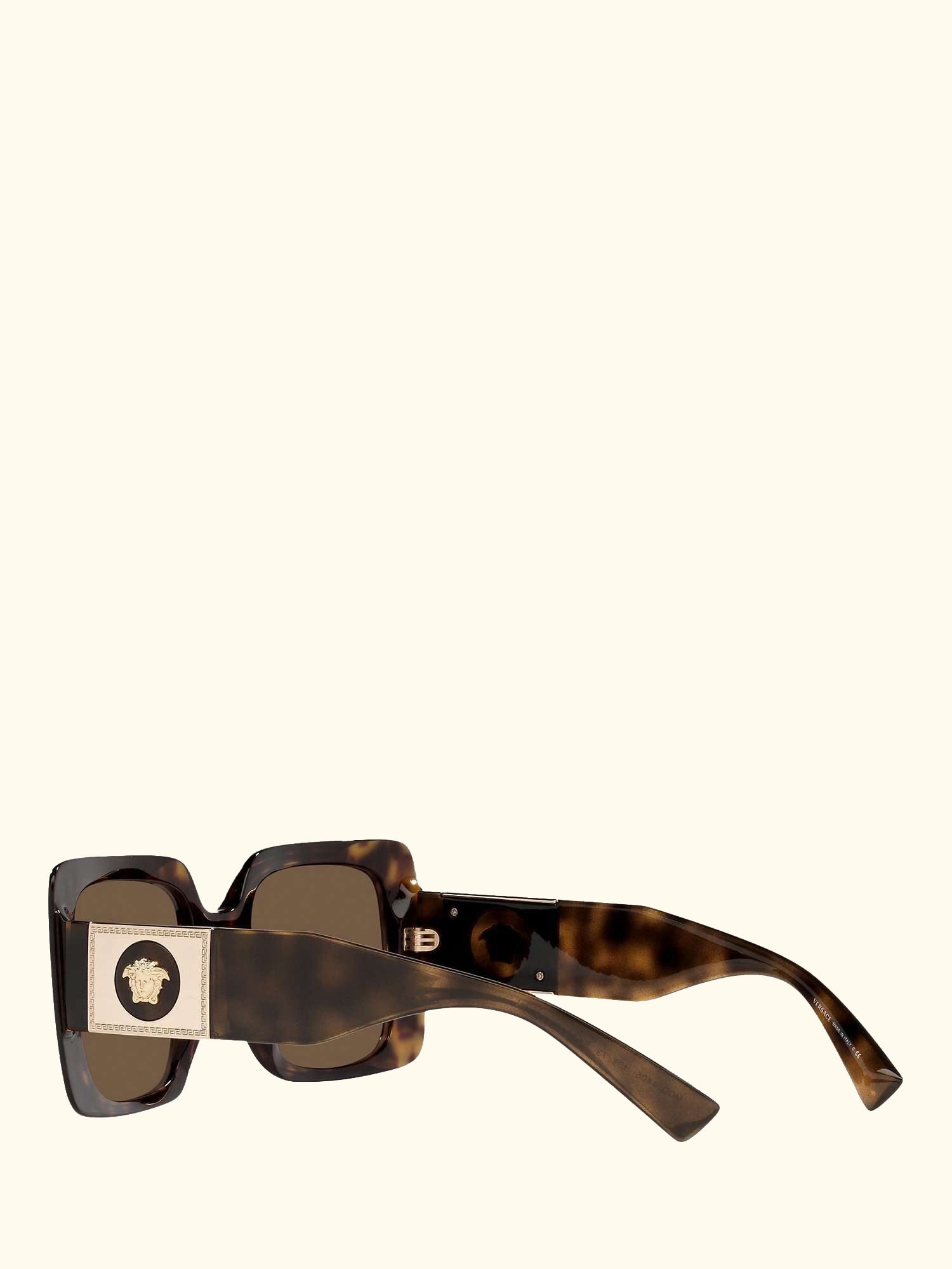 VE4405 Women's Chunky Rectangular Sunglasses, Havana/Brown