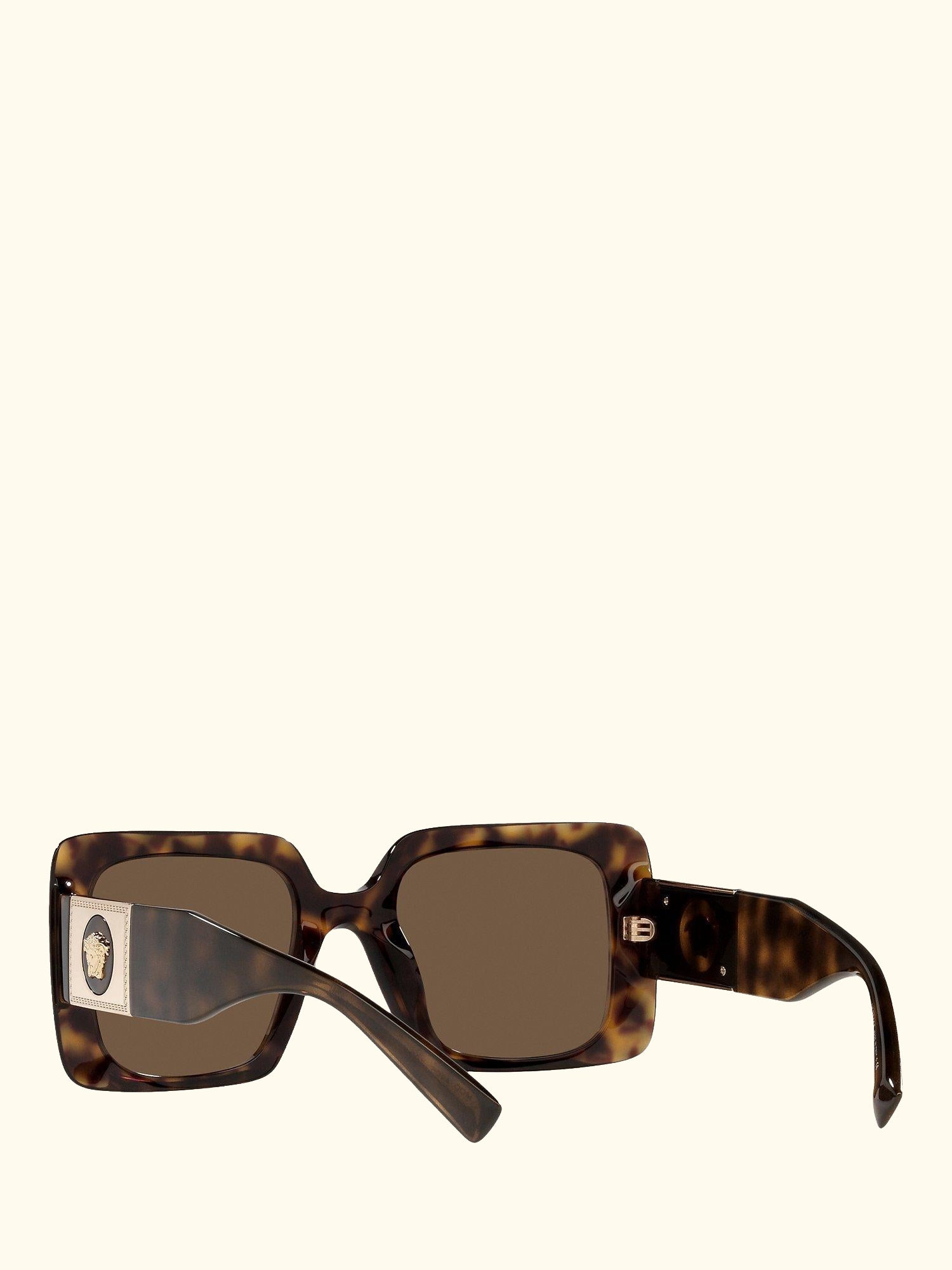 VE4405 Women's Chunky Rectangular Sunglasses, Havana/Brown