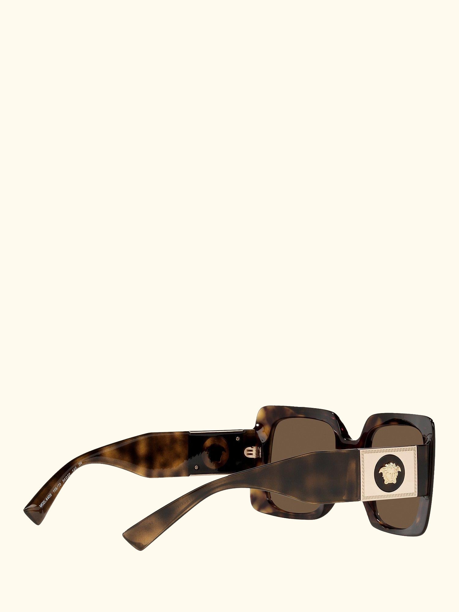 VE4405 Women's Chunky Rectangular Sunglasses, Havana/Brown