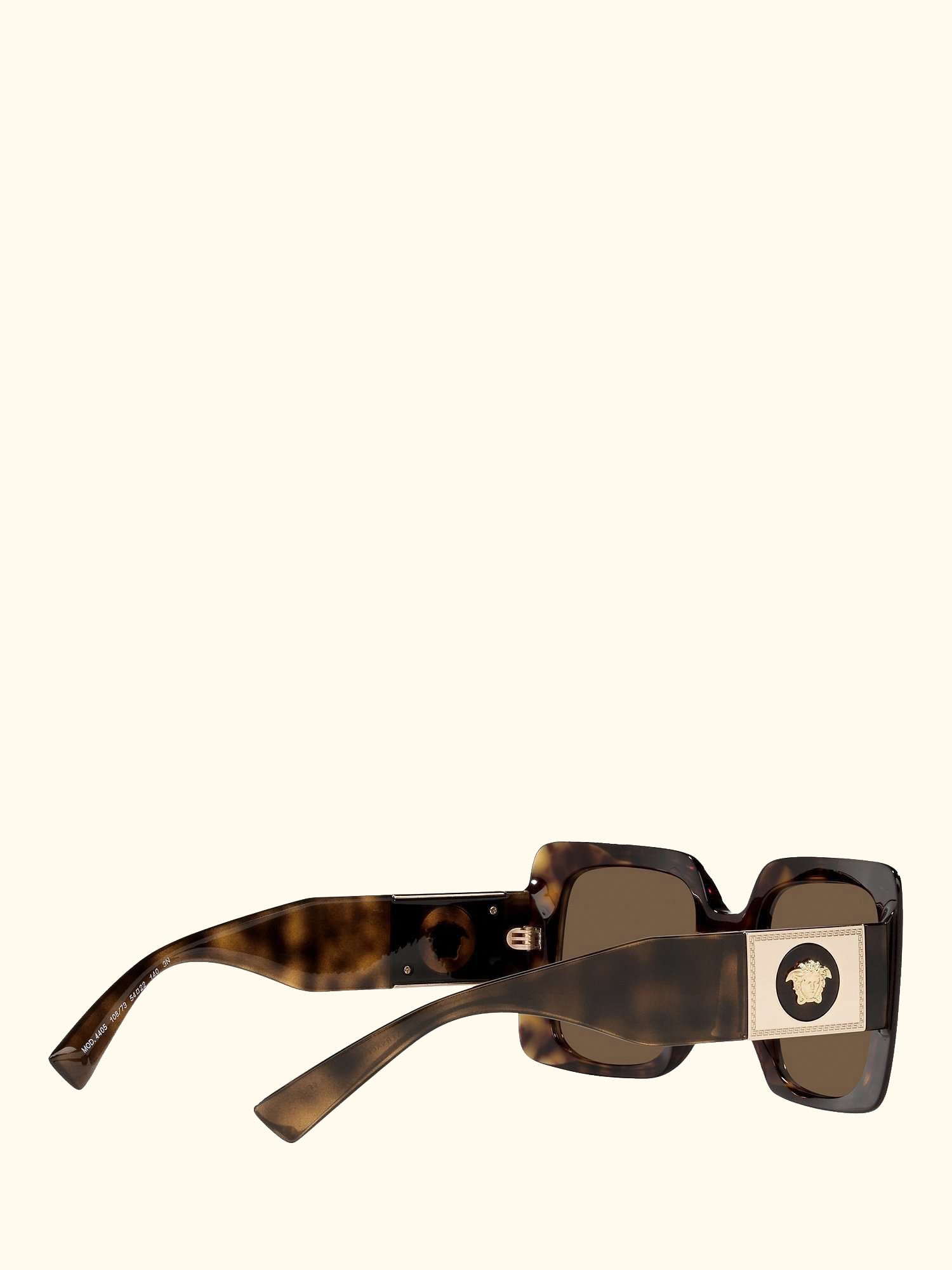 VE4405 Women's Chunky Rectangular Sunglasses, Havana/Brown