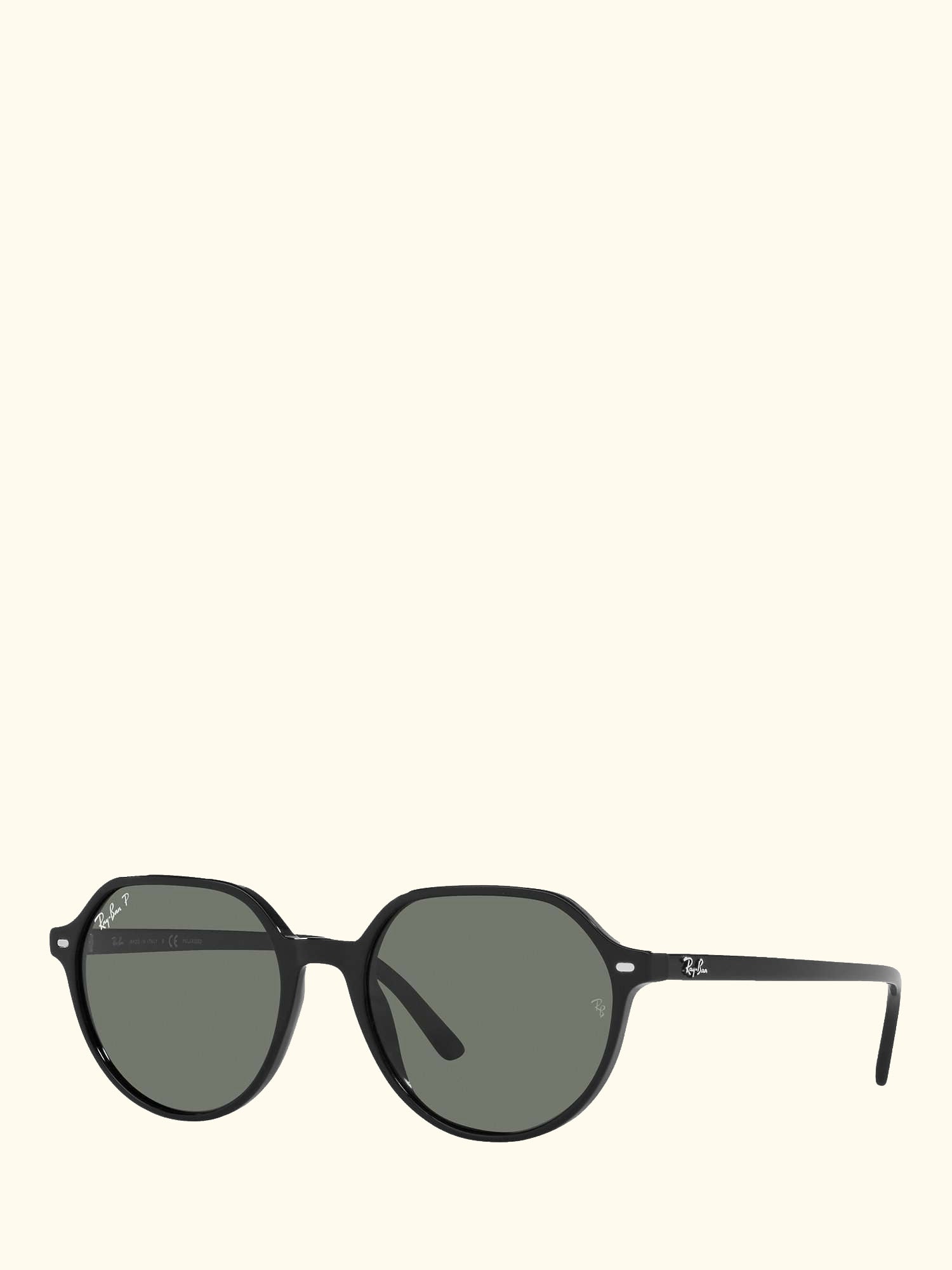 RB2195 Unisex Thalia Polarised Square Sunglasses, Black