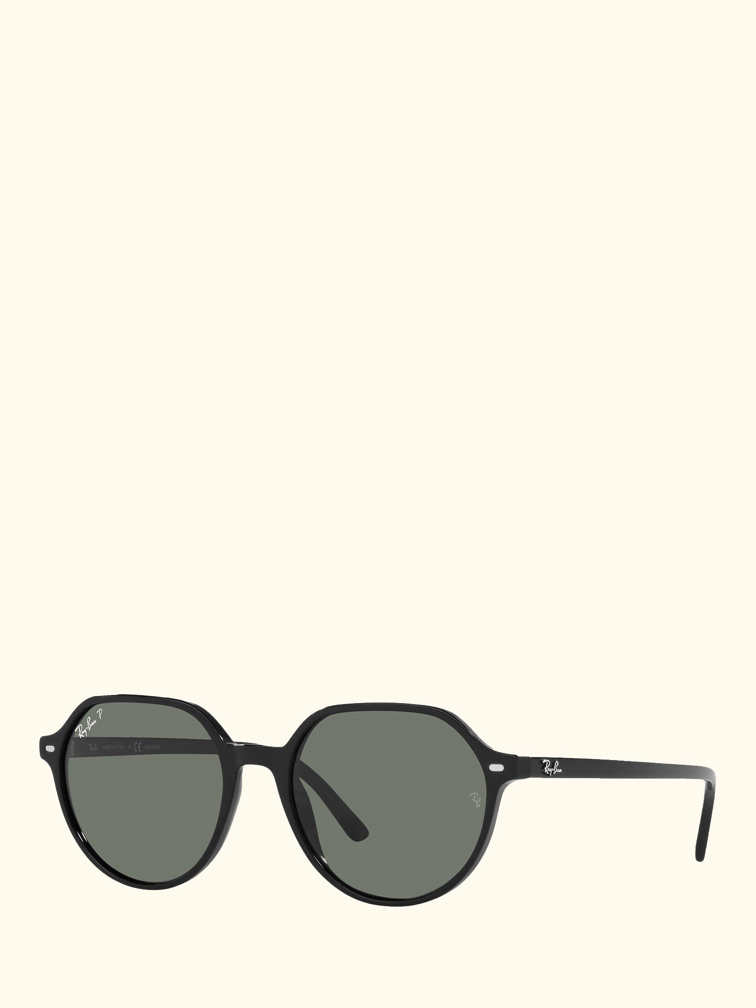 RB2195 Unisex Thalia Polarised Square Sunglasses, Black