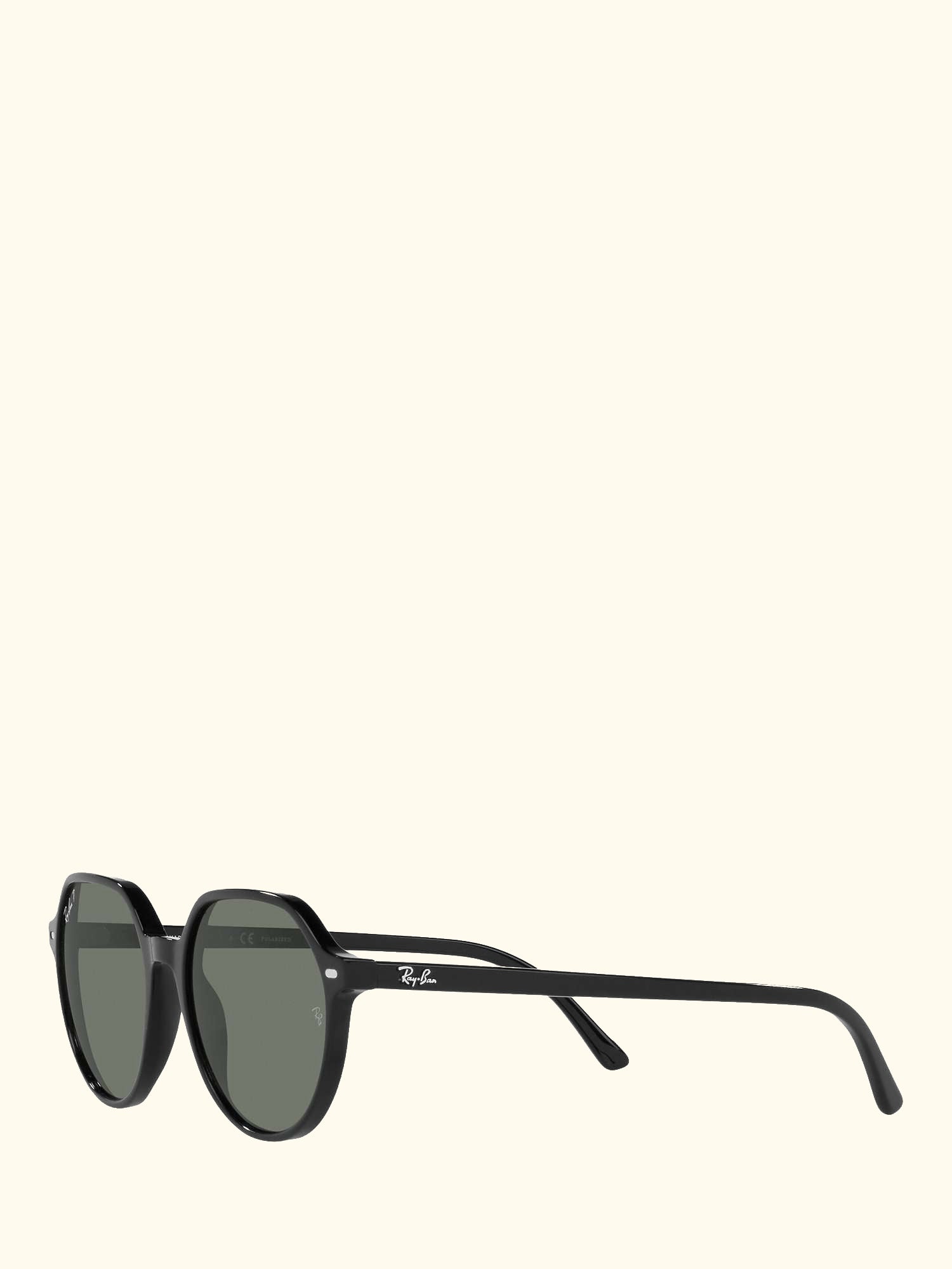 RB2195 Unisex Thalia Polarised Square Sunglasses, Black