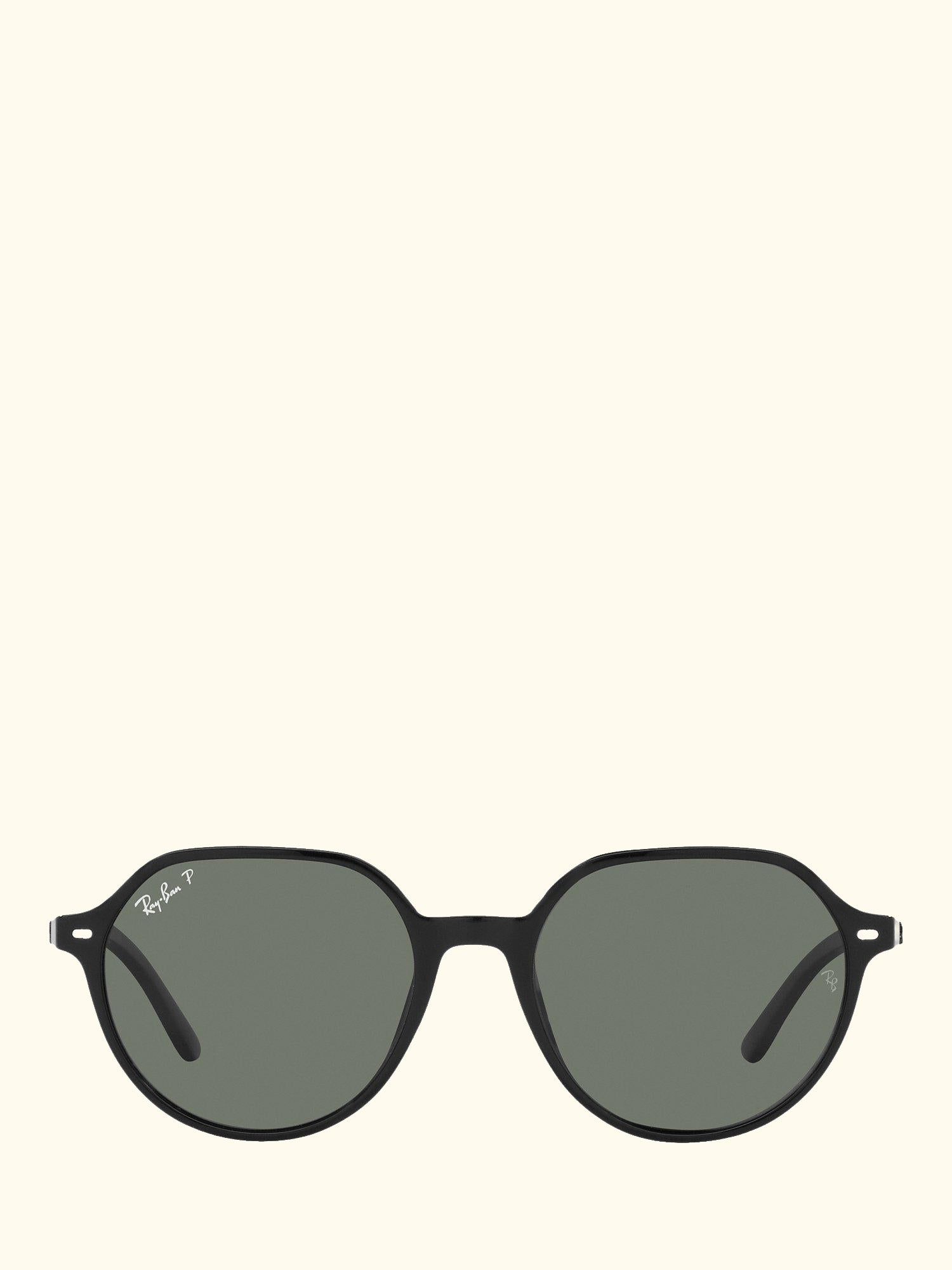 RB2195 Unisex Thalia Polarised Square Sunglasses, Black