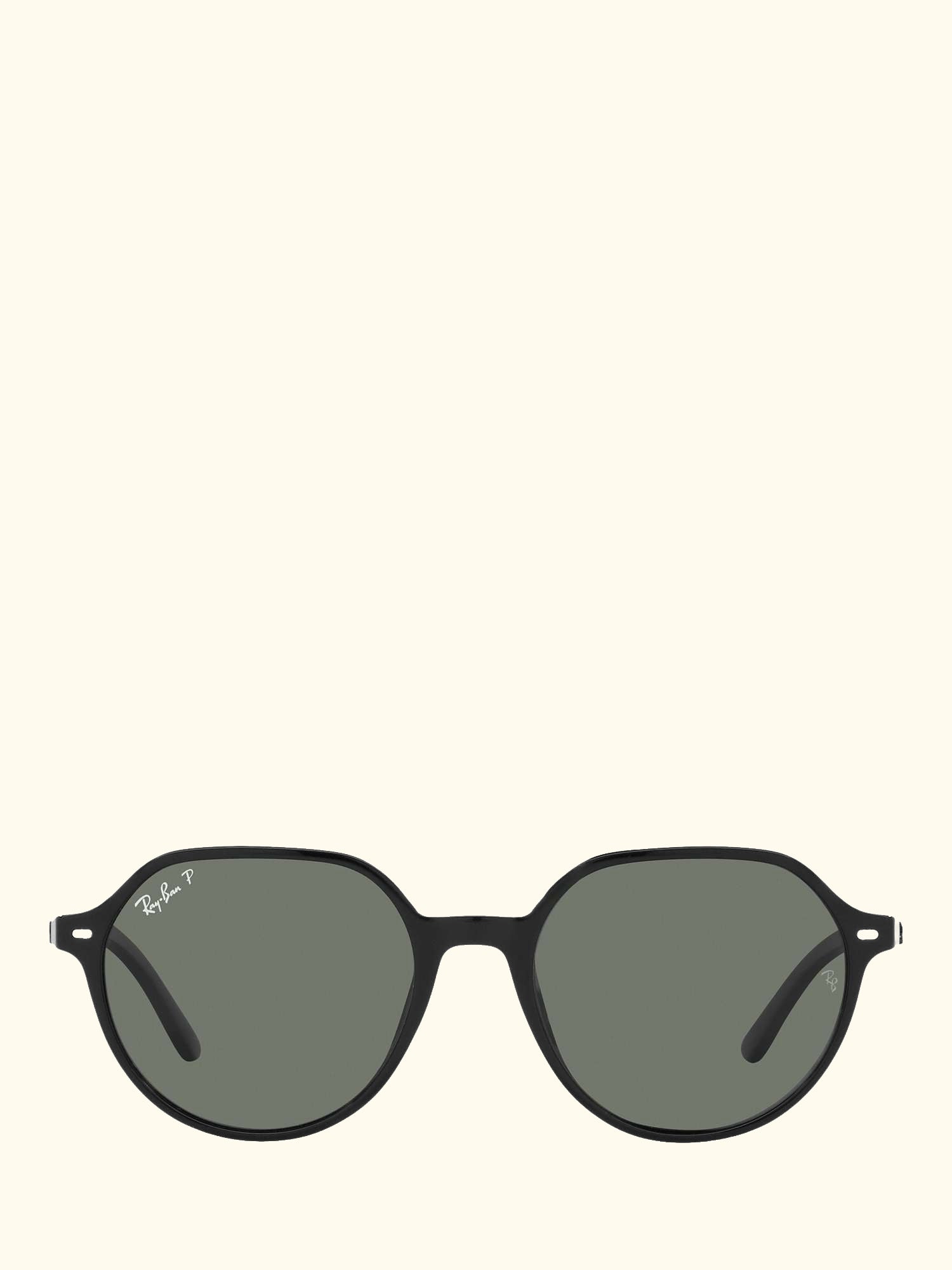 RB2195 Unisex Thalia Polarised Square Sunglasses, Black