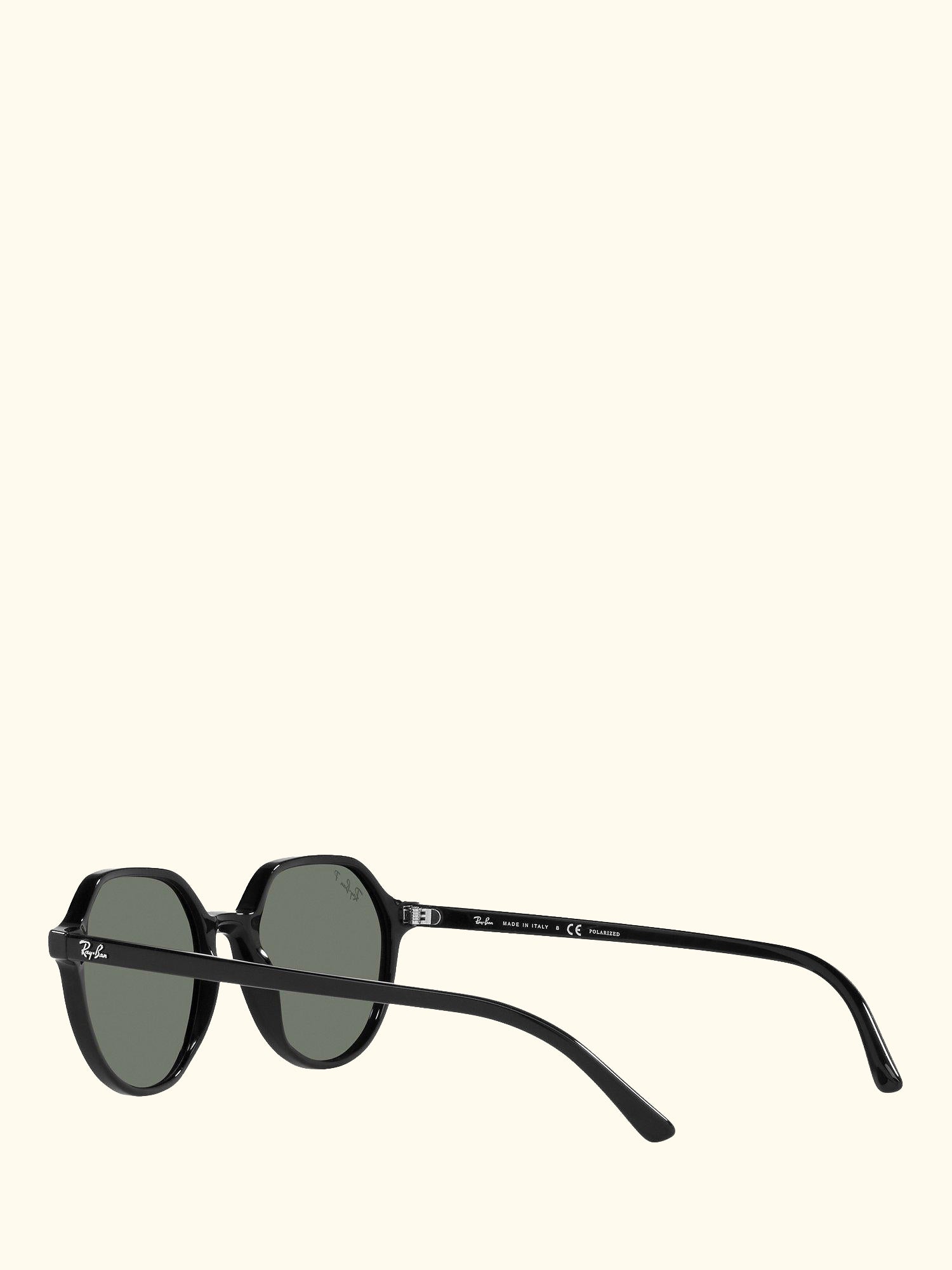 RB2195 Unisex Thalia Polarised Square Sunglasses, Black