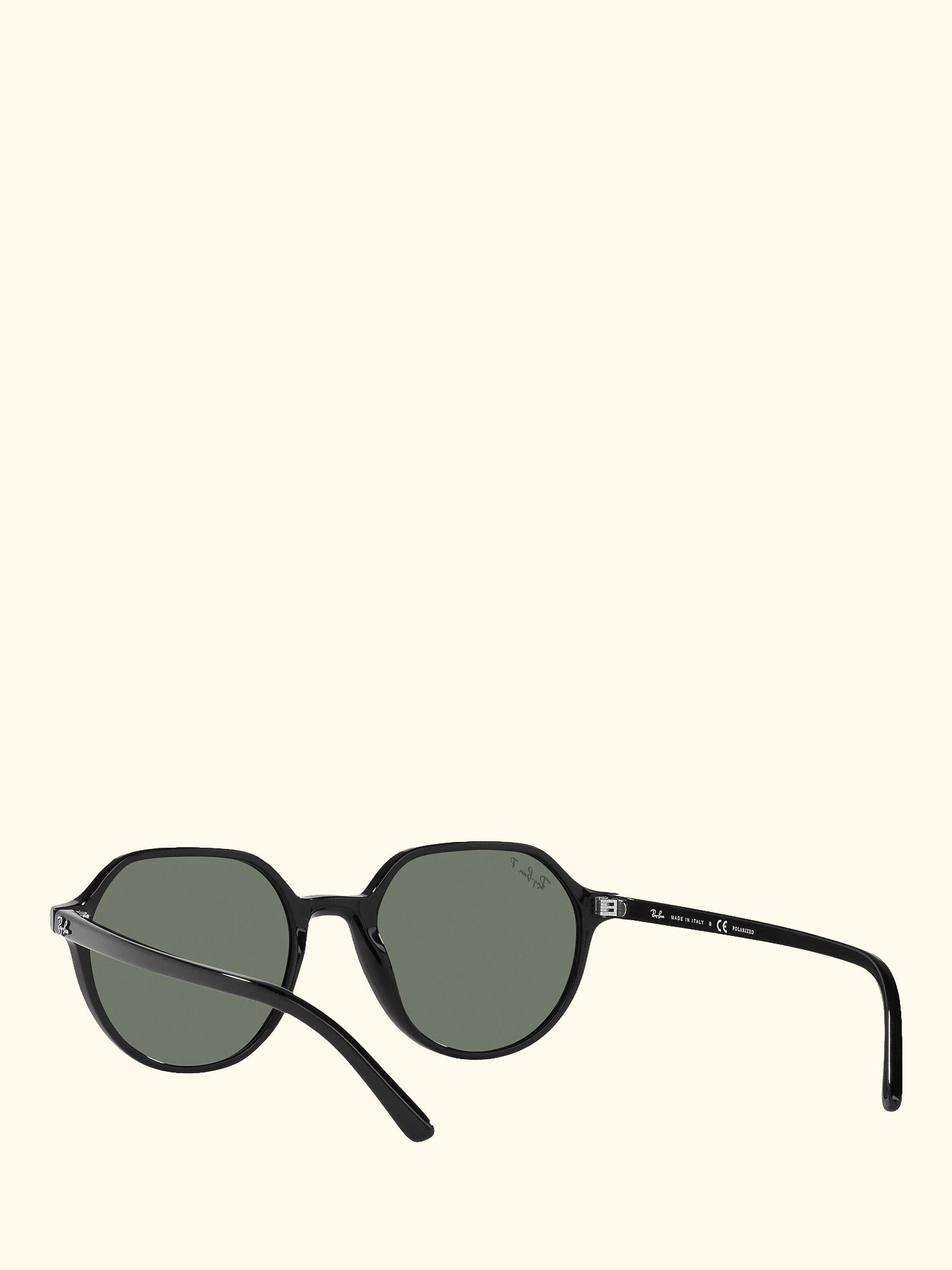RB2195 Unisex Thalia Polarised Square Sunglasses, Black