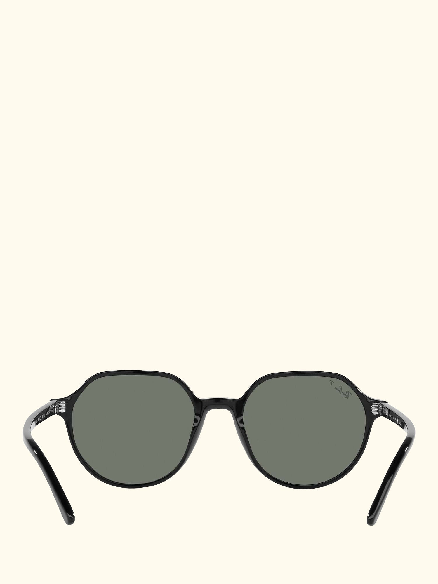 RB2195 Unisex Thalia Polarised Square Sunglasses, Black