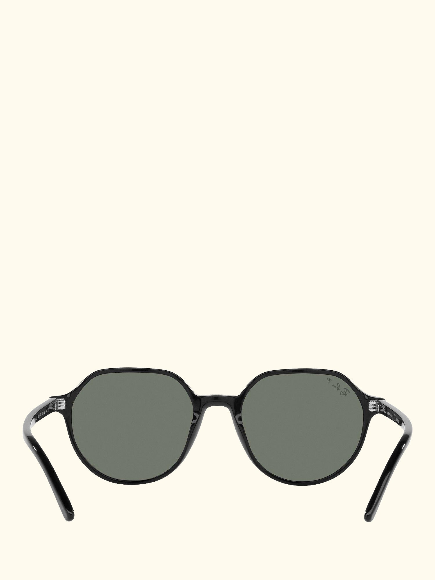 RB2195 Unisex Thalia Polarised Square Sunglasses, Black