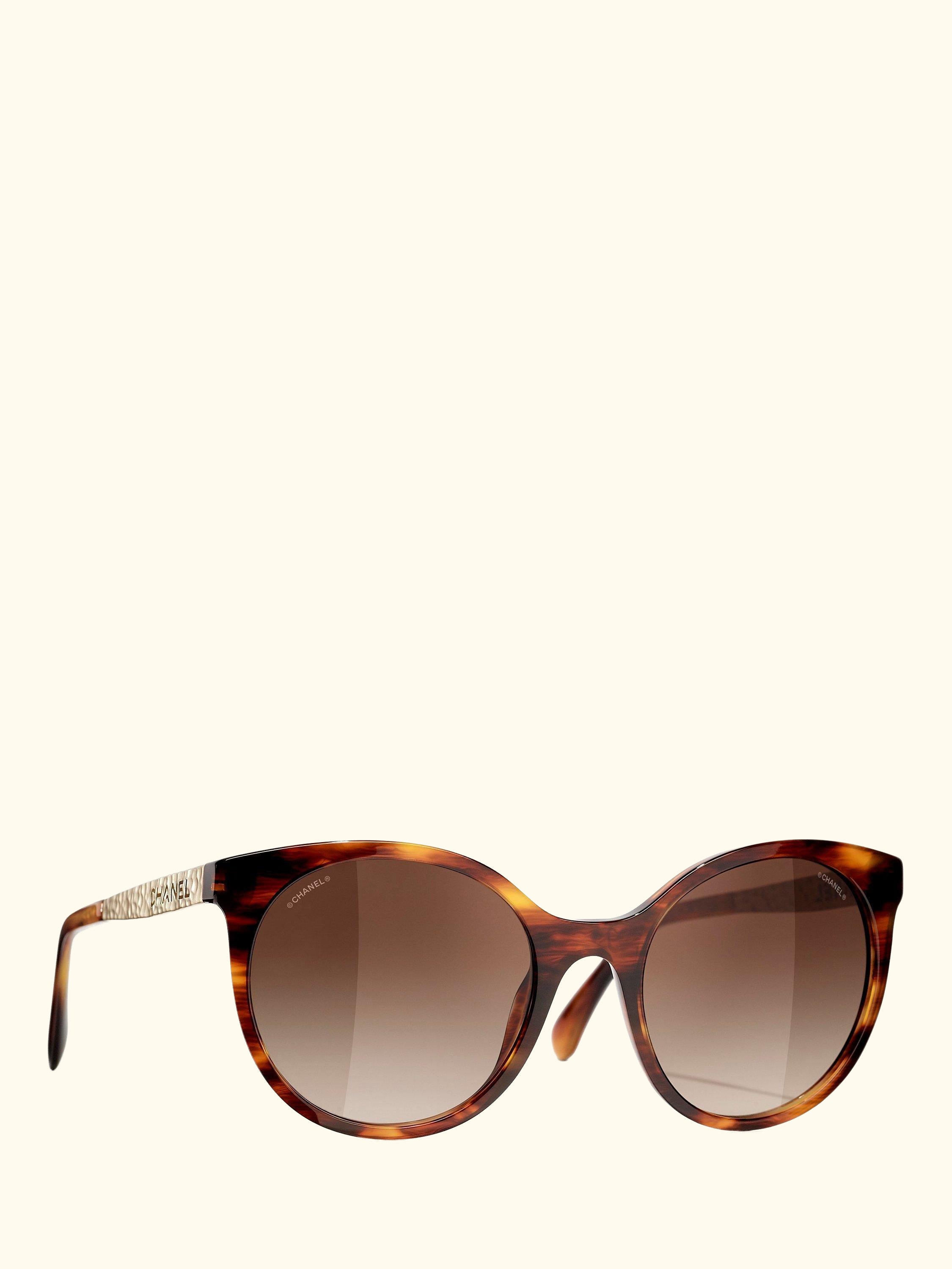 Oval Sunglasses CH5440 Striped Brown/Brown Gradient