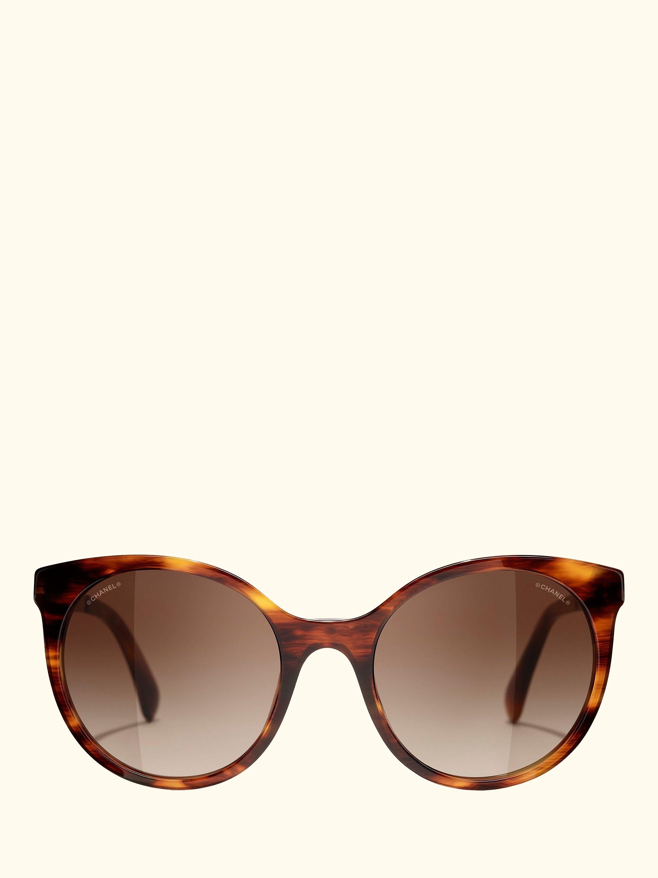 Oval Sunglasses CH5440 Striped Brown/Brown Gradient