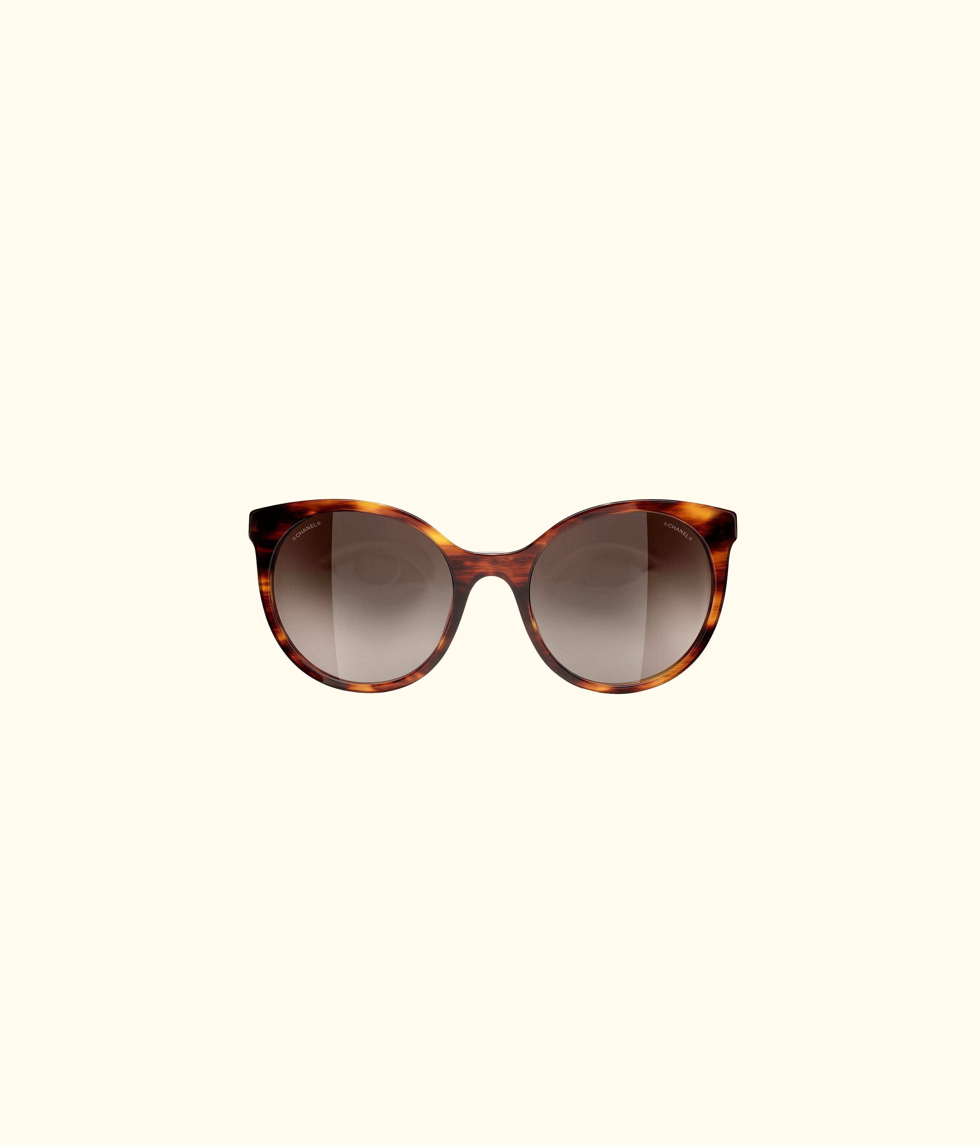 Oval Sunglasses CH5440 Striped Brown/Brown Gradient