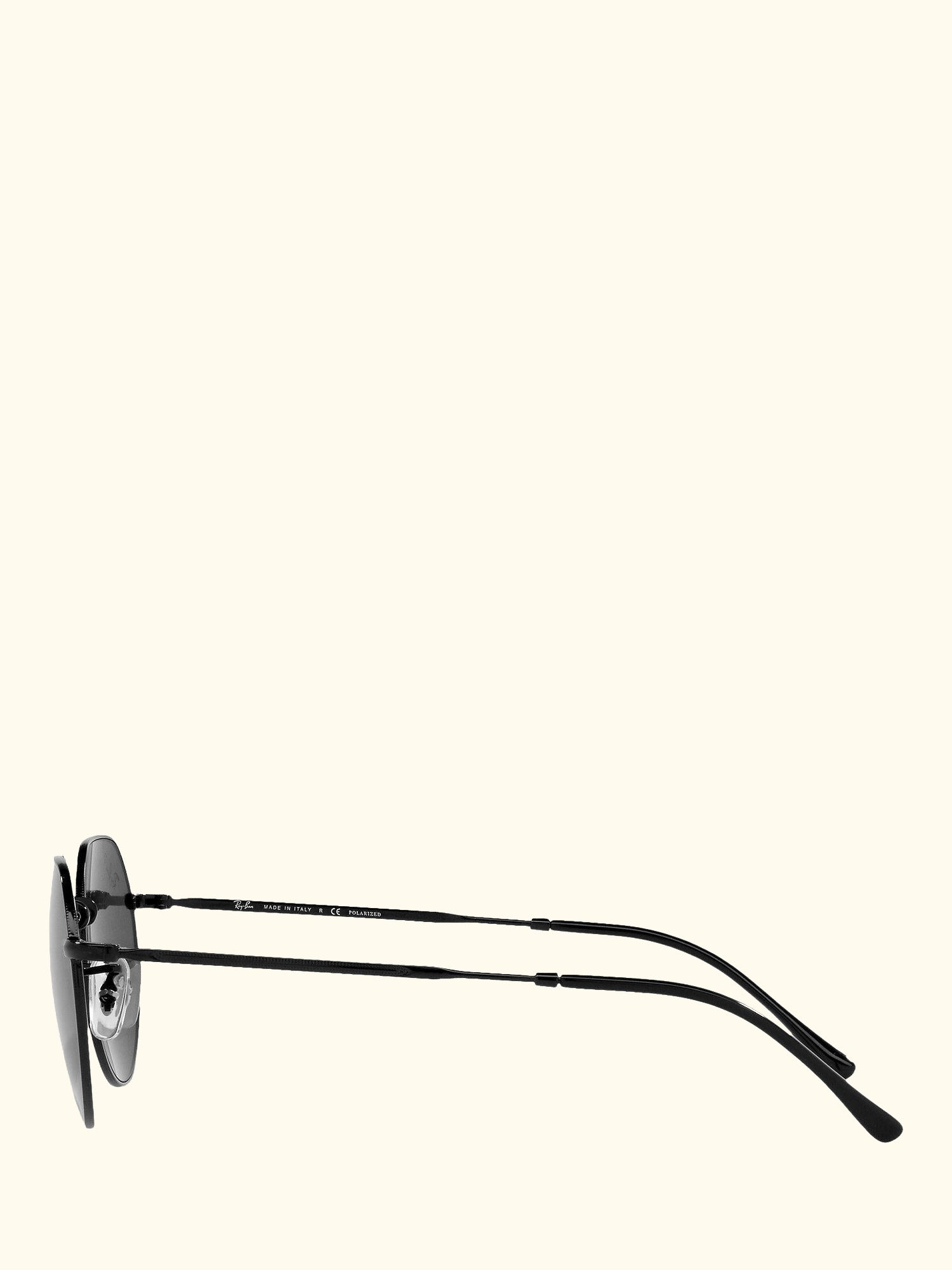 RB3565 Jack Unisex Polarised Metal Hexagonal Sunglasses, Black