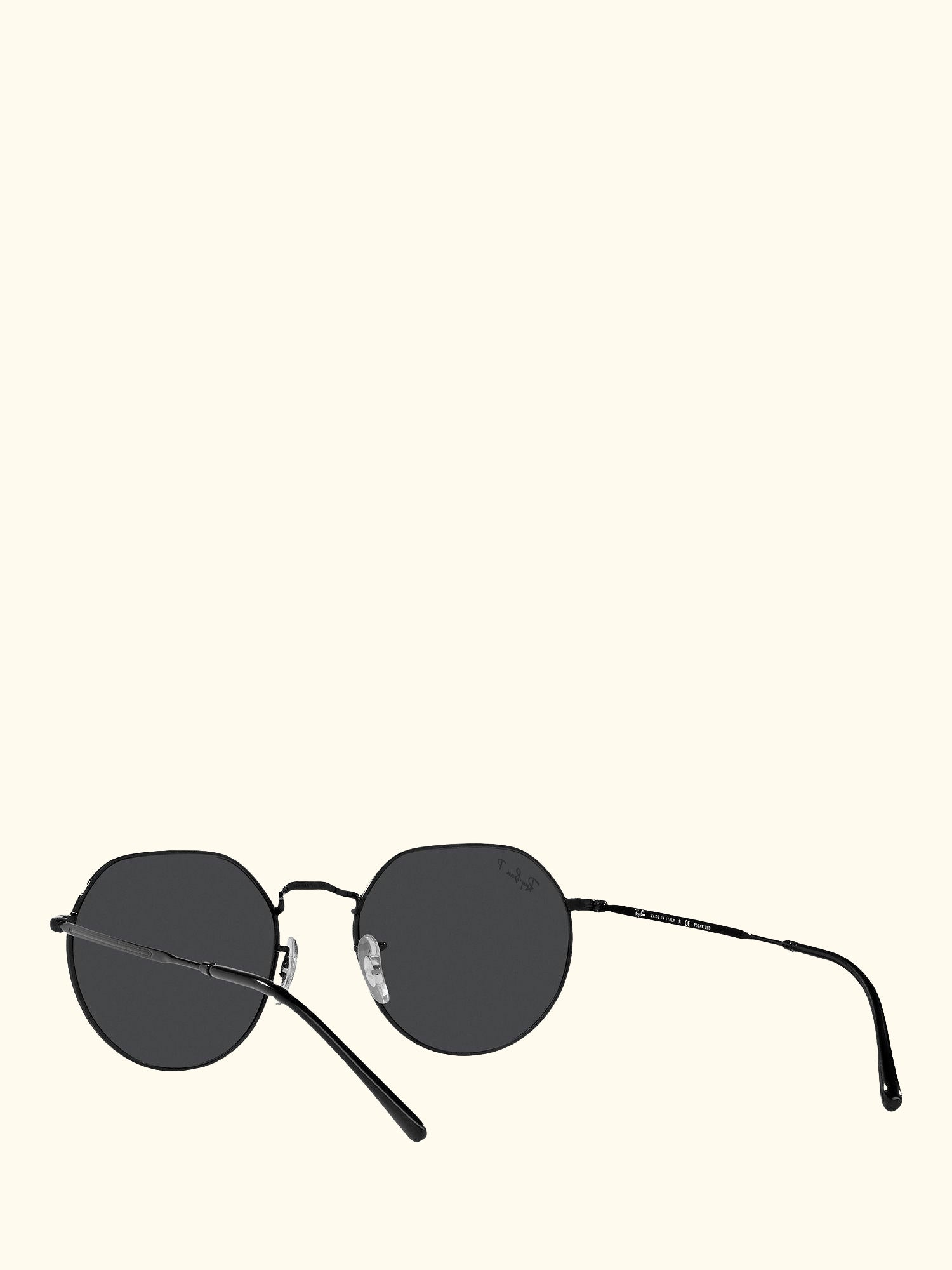 RB3565 Jack Unisex Polarised Metal Hexagonal Sunglasses, Black