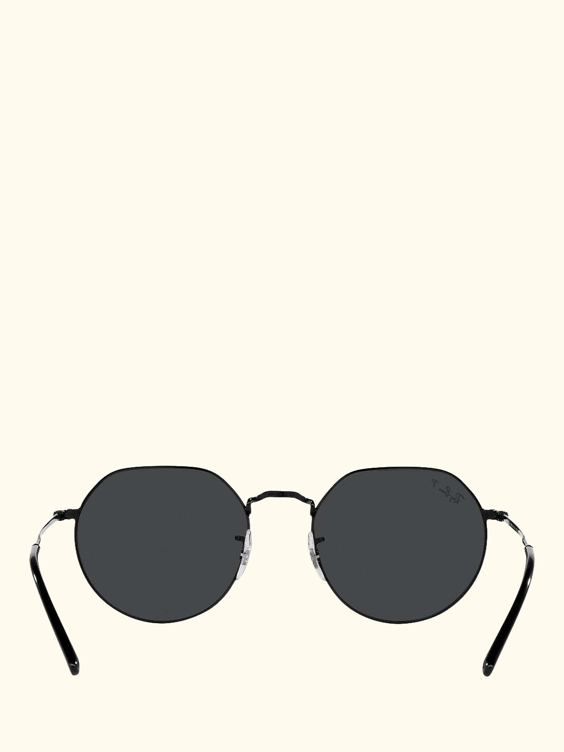 RB3565 Jack Unisex Polarised Metal Hexagonal Sunglasses, Black