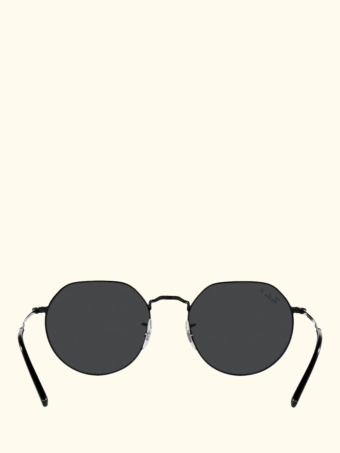 RB3565 Jack Unisex Polarised Metal Hexagonal Sunglasses, Black