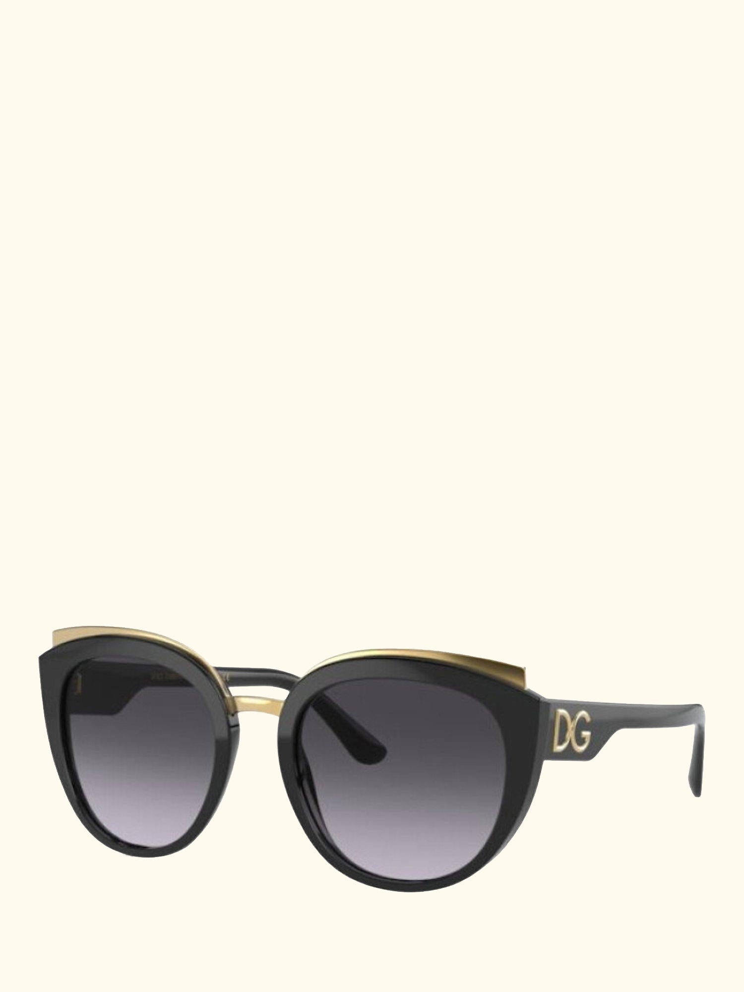 DG4383 Women's Butterfly Sunglasses, Black/Grey Gradient
