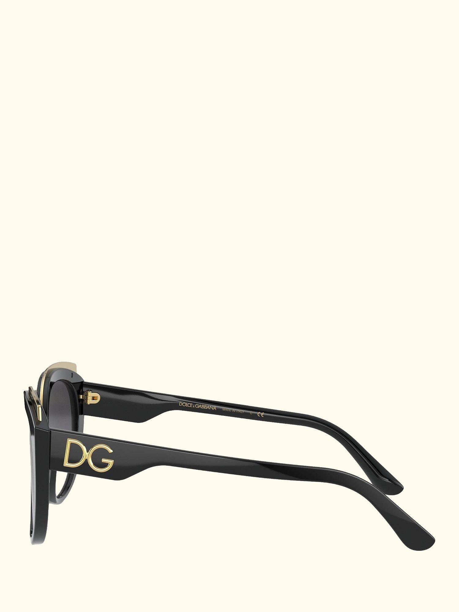 DG4383 Women's Butterfly Sunglasses, Black/Grey Gradient