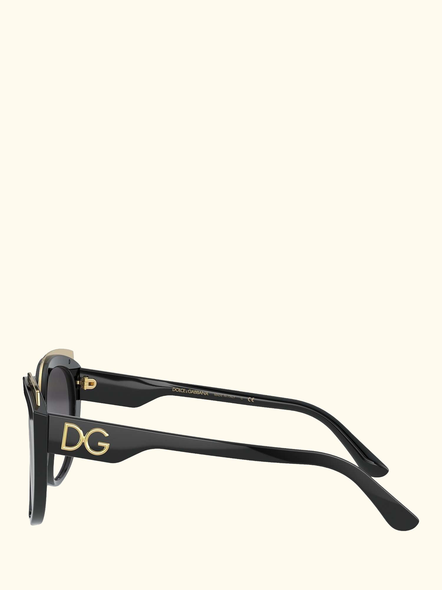 DG4383 Women's Butterfly Sunglasses, Black/Grey Gradient