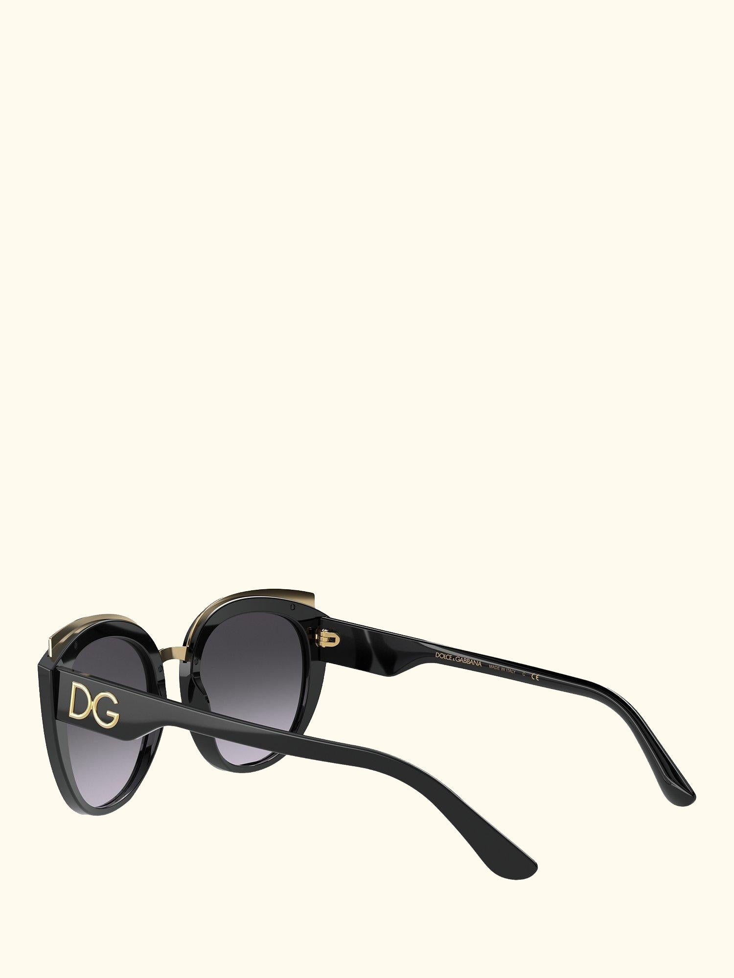 DG4383 Women's Butterfly Sunglasses, Black/Grey Gradient