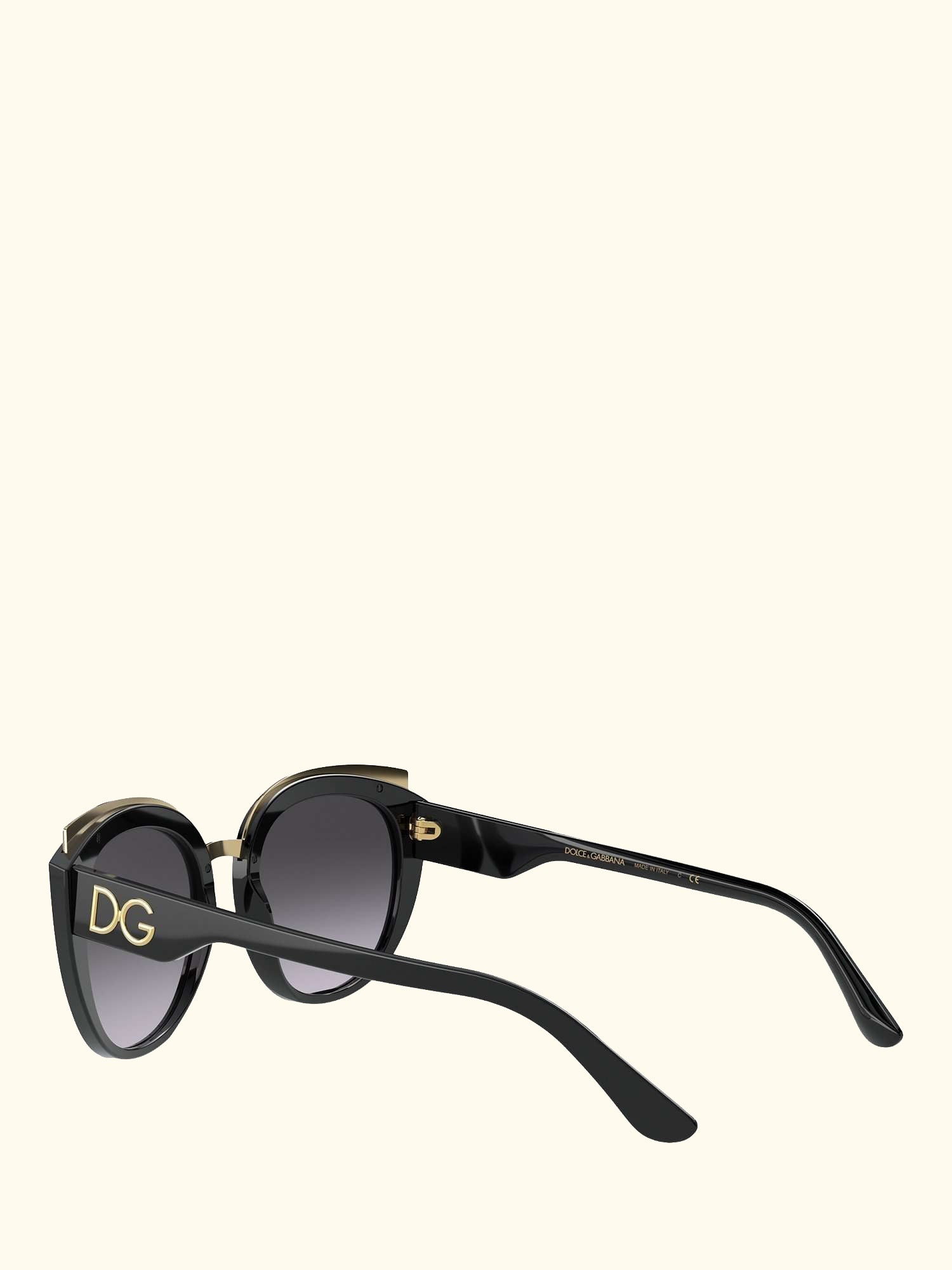 DG4383 Women's Butterfly Sunglasses, Black/Grey Gradient
