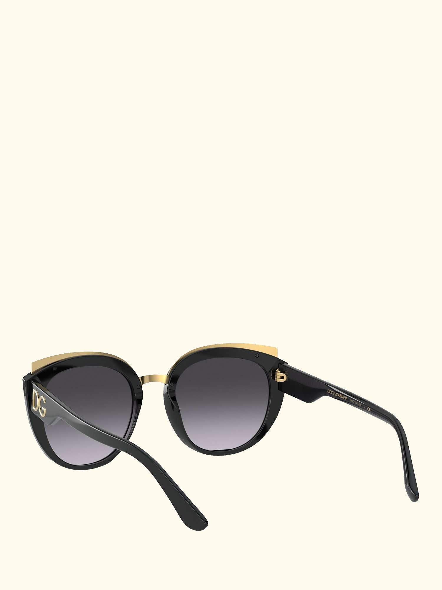 DG4383 Women's Butterfly Sunglasses, Black/Grey Gradient