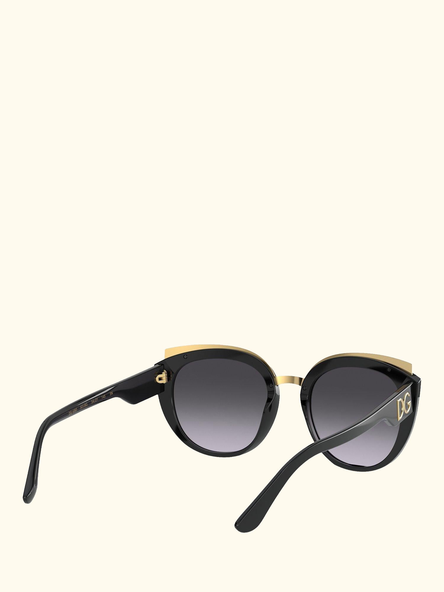 DG4383 Women's Butterfly Sunglasses, Black/Grey Gradient
