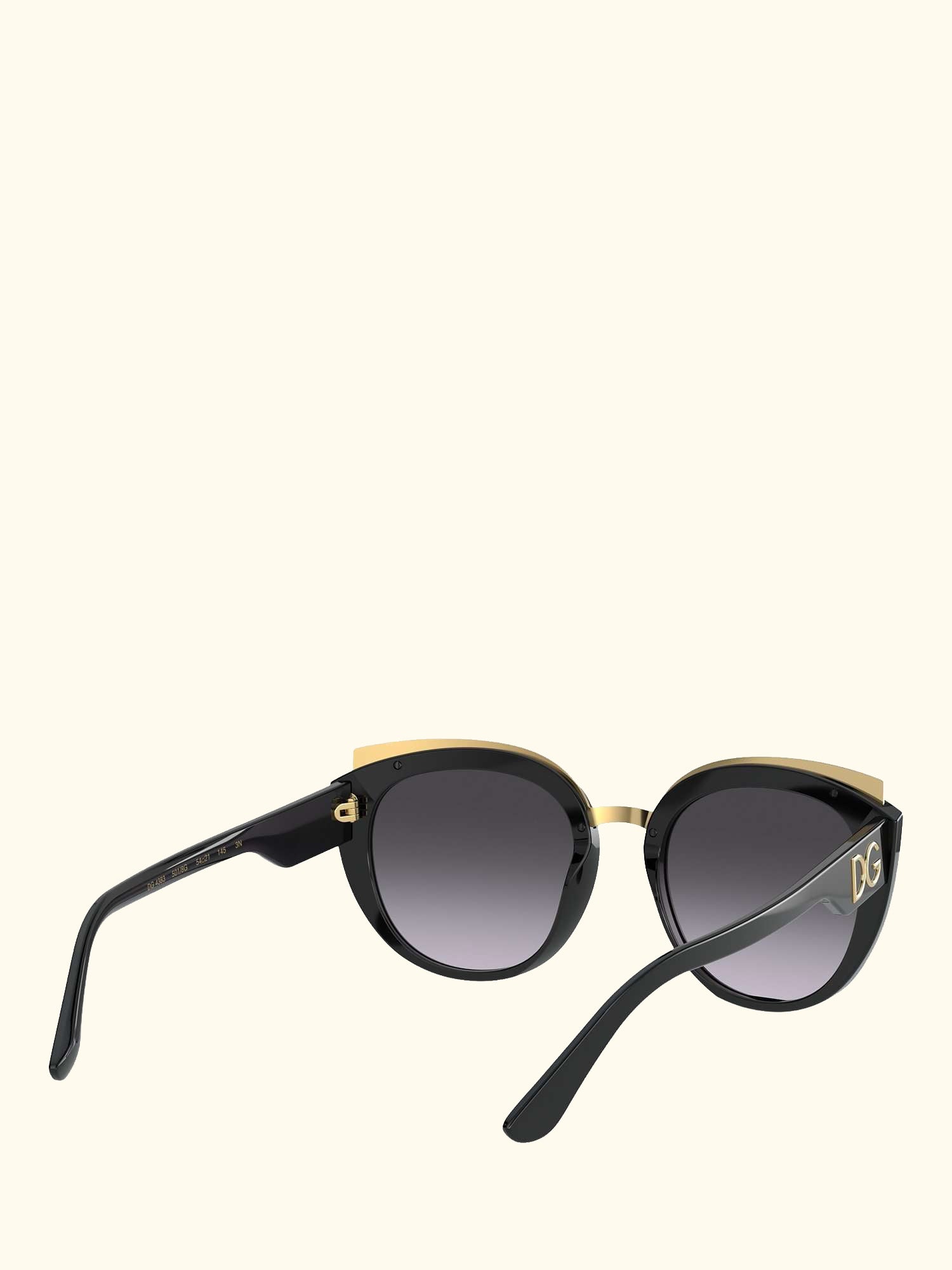DG4383 Women's Butterfly Sunglasses, Black/Grey Gradient