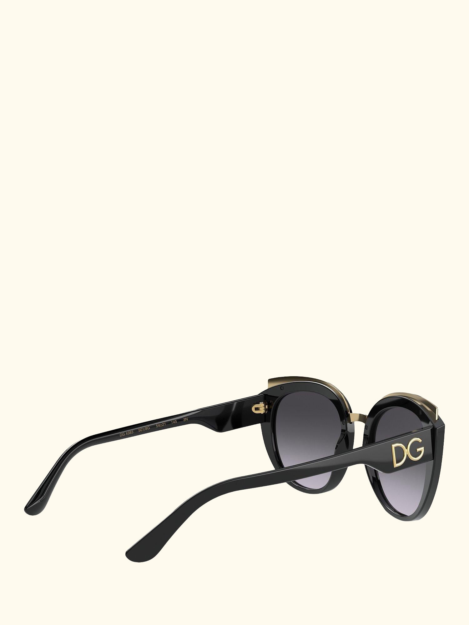 DG4383 Women's Butterfly Sunglasses, Black/Grey Gradient