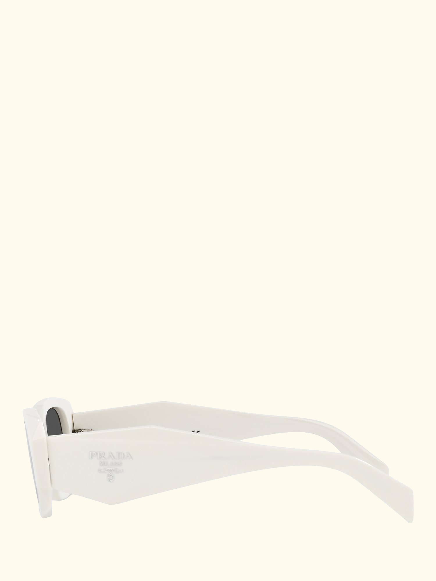 PR17WS Women's Rectangular Sunglasses, White/Black