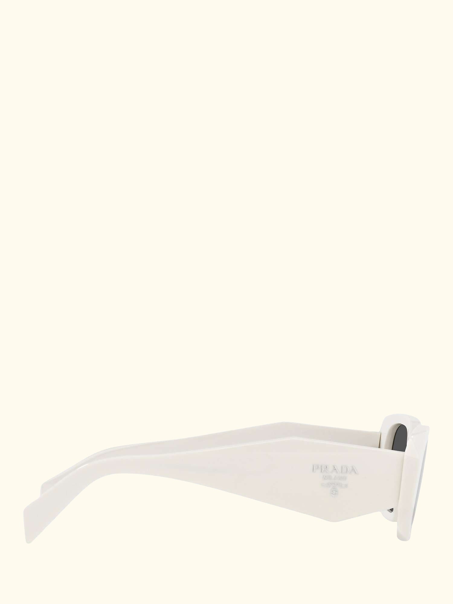 PR17WS Women's Rectangular Sunglasses, White/Black