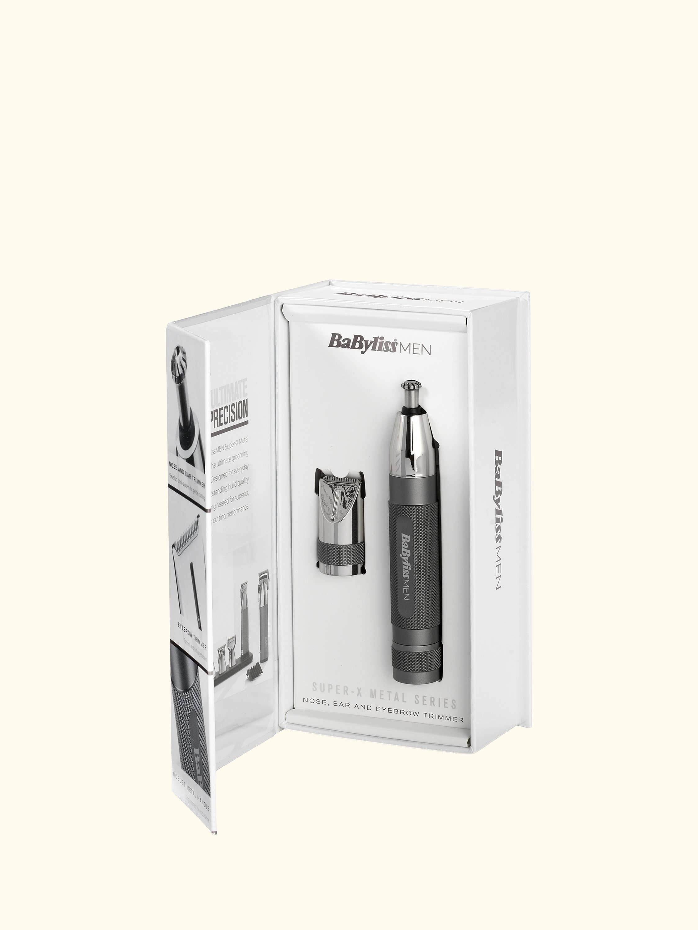 Super-X Metal Series Nose, Ear & Eyebrow Trimmer, Grey