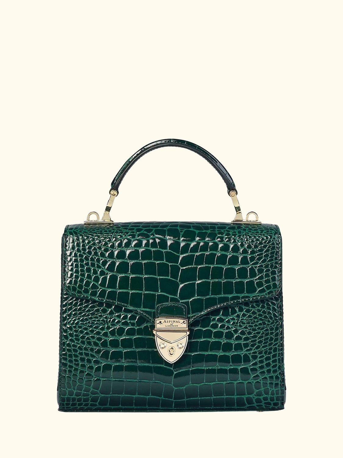 Midi Mayfair Croc Effect Leather Cross Body Bag