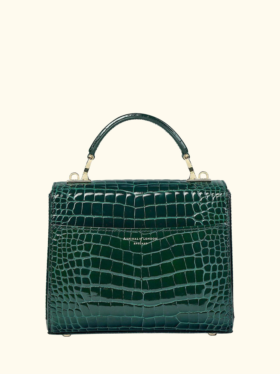 Midi Mayfair Croc Effect Leather Cross Body Bag