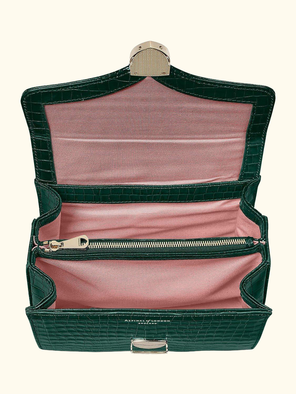 Midi Mayfair Croc Effect Leather Cross Body Bag