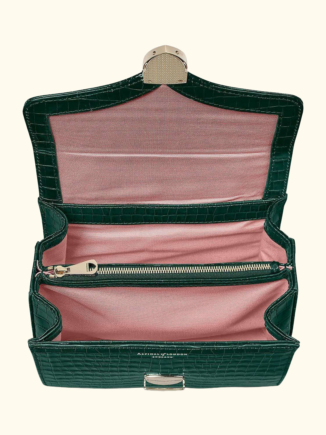 Midi Mayfair Croc Effect Leather Cross Body Bag